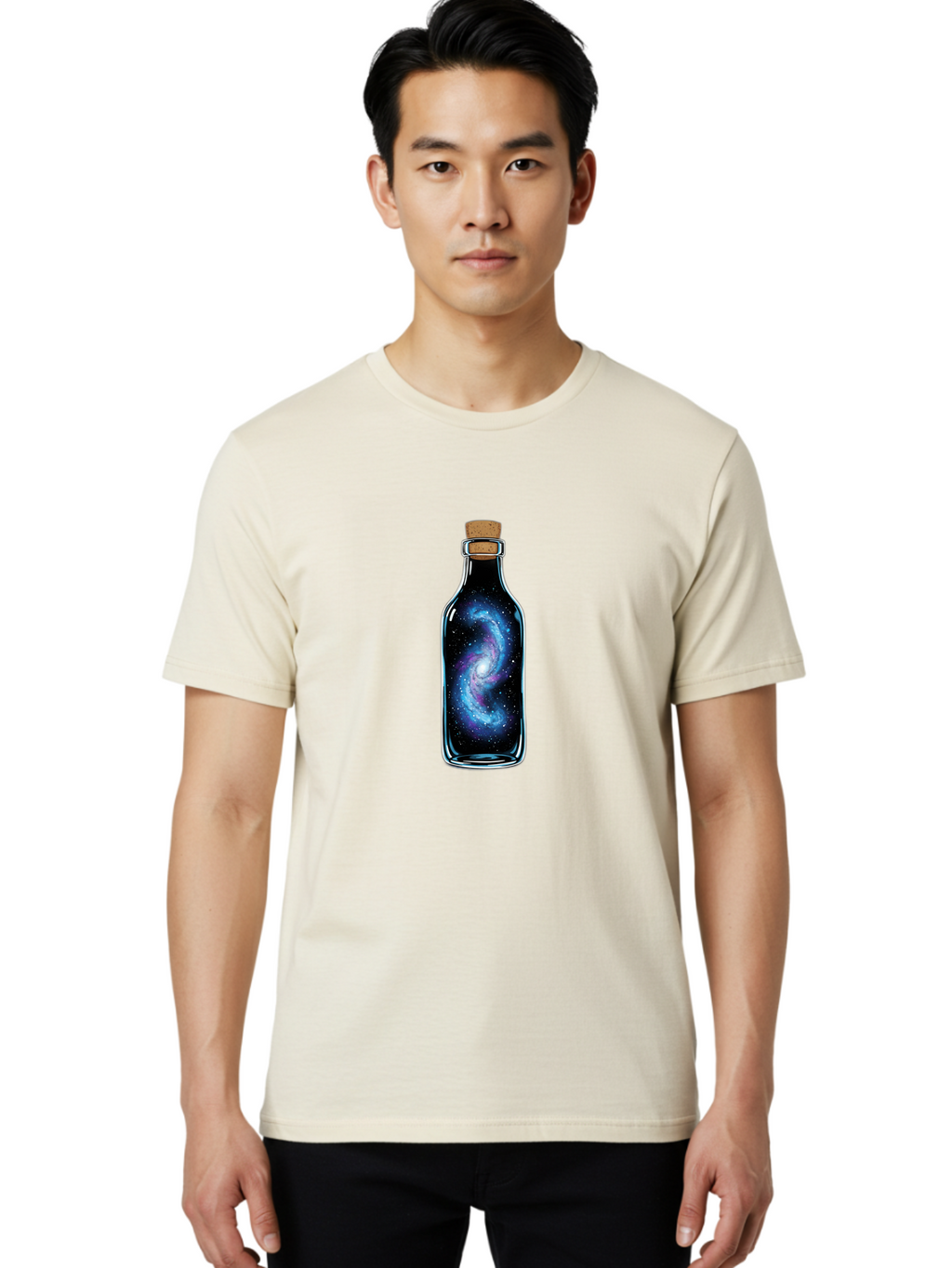 Galaxy-In-A-Bottle-36 Men'S Graphic Tee, 100% Cotton, Comfortable Casual Summer Wear, Machine Washable, Vintage Camera, Old Camera, Antique Camera, Black Camera, Classic Photography, Photography Equipment, Nostalgic Device, Film Camera, Bai992