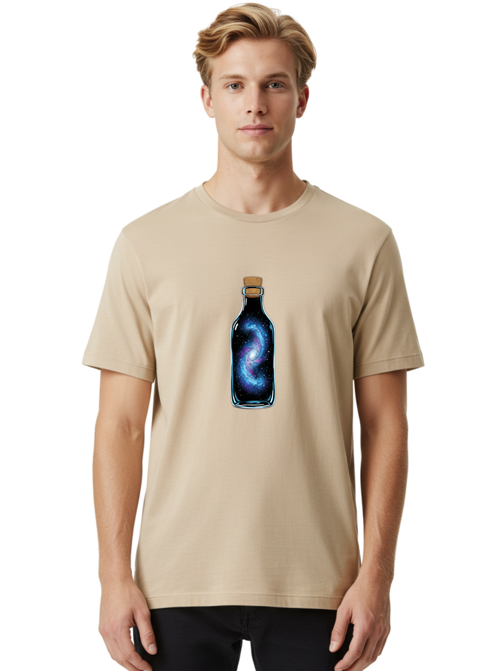 Galaxy-In-A-Bottle-36 Men'S Graphic Tee, 100% Cotton, Comfortable Casual Summer Wear, Machine Washable, Vintage Camera, Old Camera, Antique Camera, Black Camera, Classic Photography, Photography Equipment, Nostalgic Device, Film Camera, Bai992