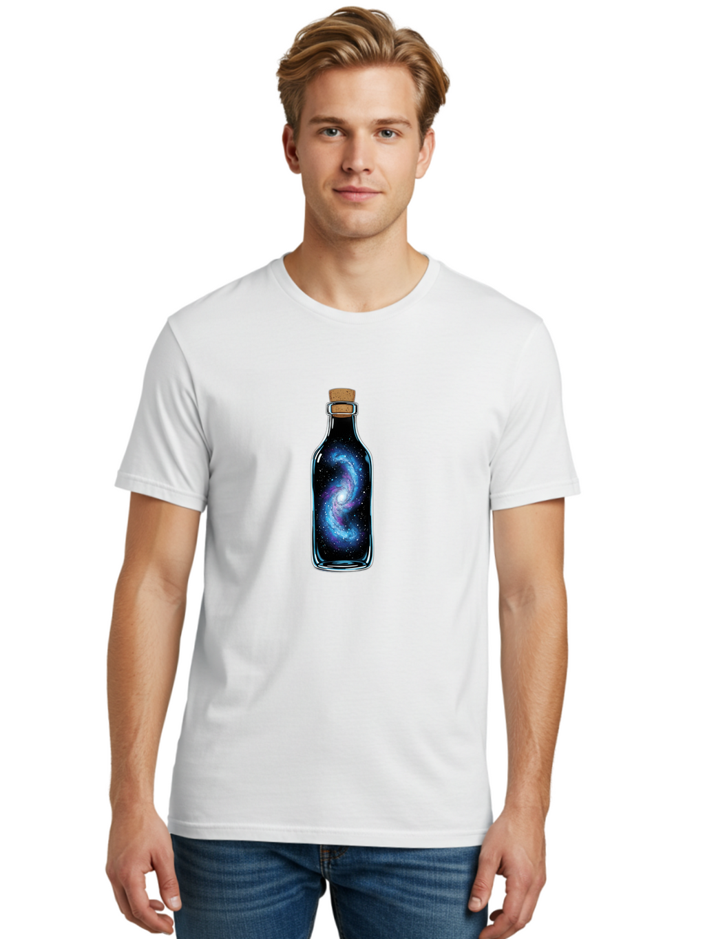 Galaxy-In-A-Bottle-36 Men'S Graphic Tee, 100% Cotton, Comfortable Casual Summer Wear, Machine Washable, Vintage Camera, Old Camera, Antique Camera, Black Camera, Classic Photography, Photography Equipment, Nostalgic Device, Film Camera, Bai992