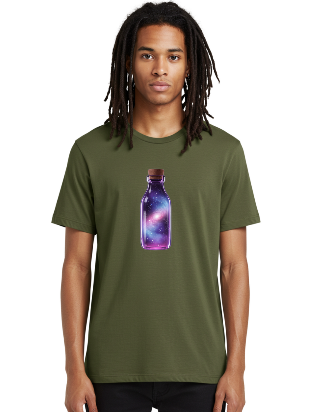 Galaxy-In-A-Bottle-4 Men'S Graphic Tee, 100% Cotton, Comfortable Casual Summer Wear, Machine Washable, Vintage Camera, Old Camera, Antique Camera, Black Camera, Classic Photography, Photography Equipment, Nostalgic Device, Film Camera, Bai996