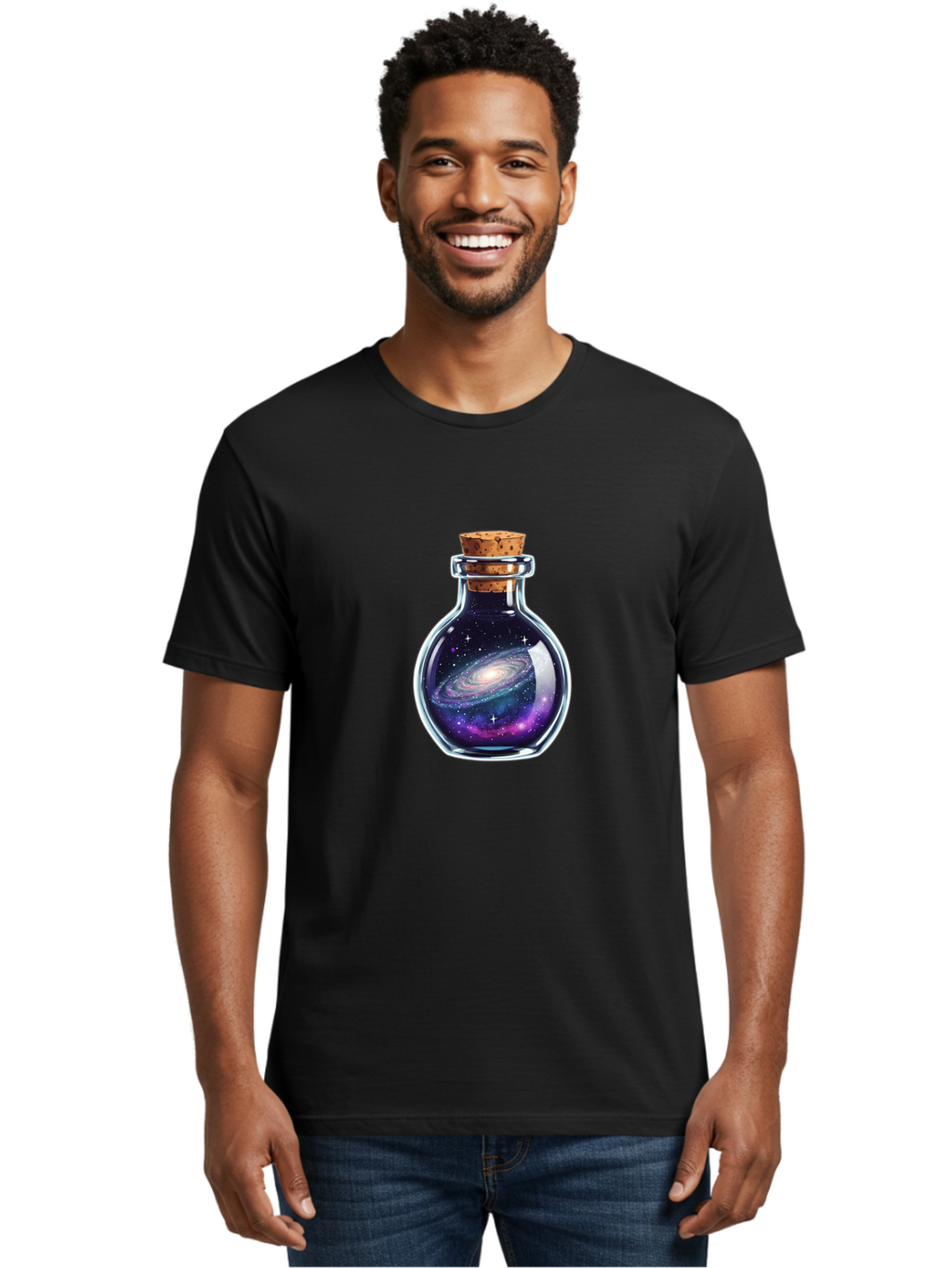 Galaxy-In-A-Bottle-42 Men'S Graphic Tee, 100% Cotton, Comfortable Casual Summer Wear, Machine Washable, Vintage Camera, Old Camera, Antique Camera, Black Camera, Classic Photography, Photography Equipment, Nostalgic Device, Film Camera, Bai999