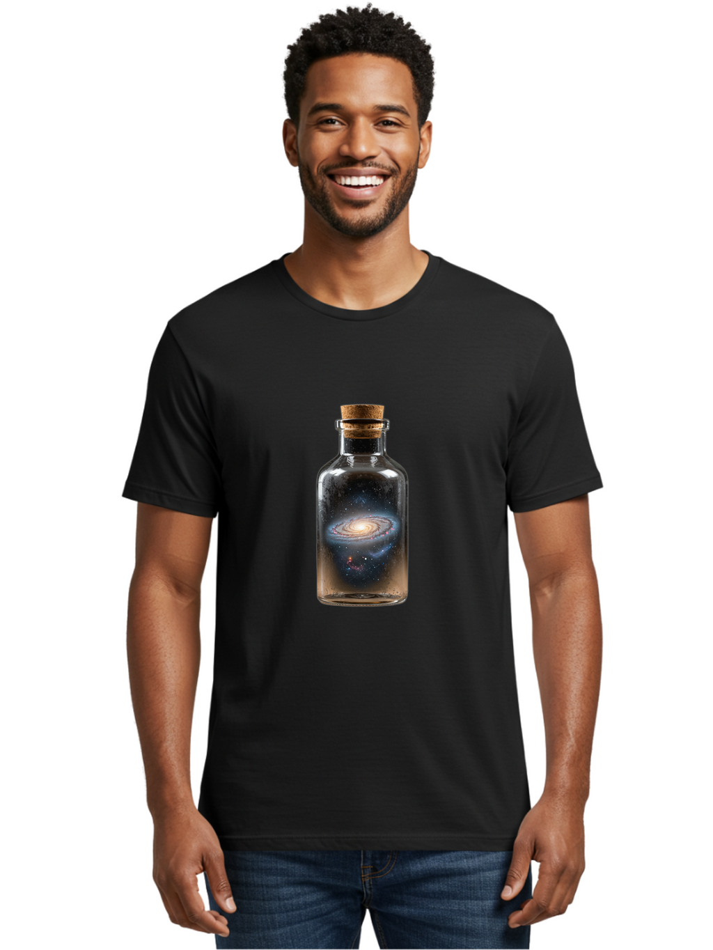 Galaxy-In-A-Bottle-50 Men'S Graphic Tee, 100% Cotton, Comfortable Casual Summer Wear, Machine Washable, Vintage Camera, Old Camera, Antique Camera, Black Camera, Classic Photography, Photography Equipment, Nostalgic Device, Film Camera, Baj008