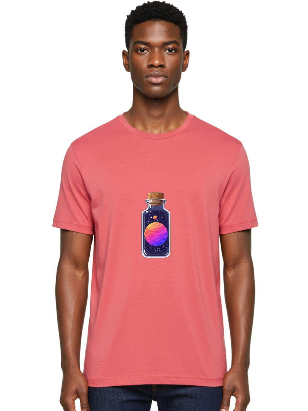 Galaxy-In-A-Bottle-8 Men'S Graphic Tee, 100% Cotton, Comfortable Casual Summer Wear, Machine Washable, Vintage Camera, Old Camera, Antique Camera, Black Camera, Classic Photography, Photography Equipment, Nostalgic Device, Film Camera, Baj011