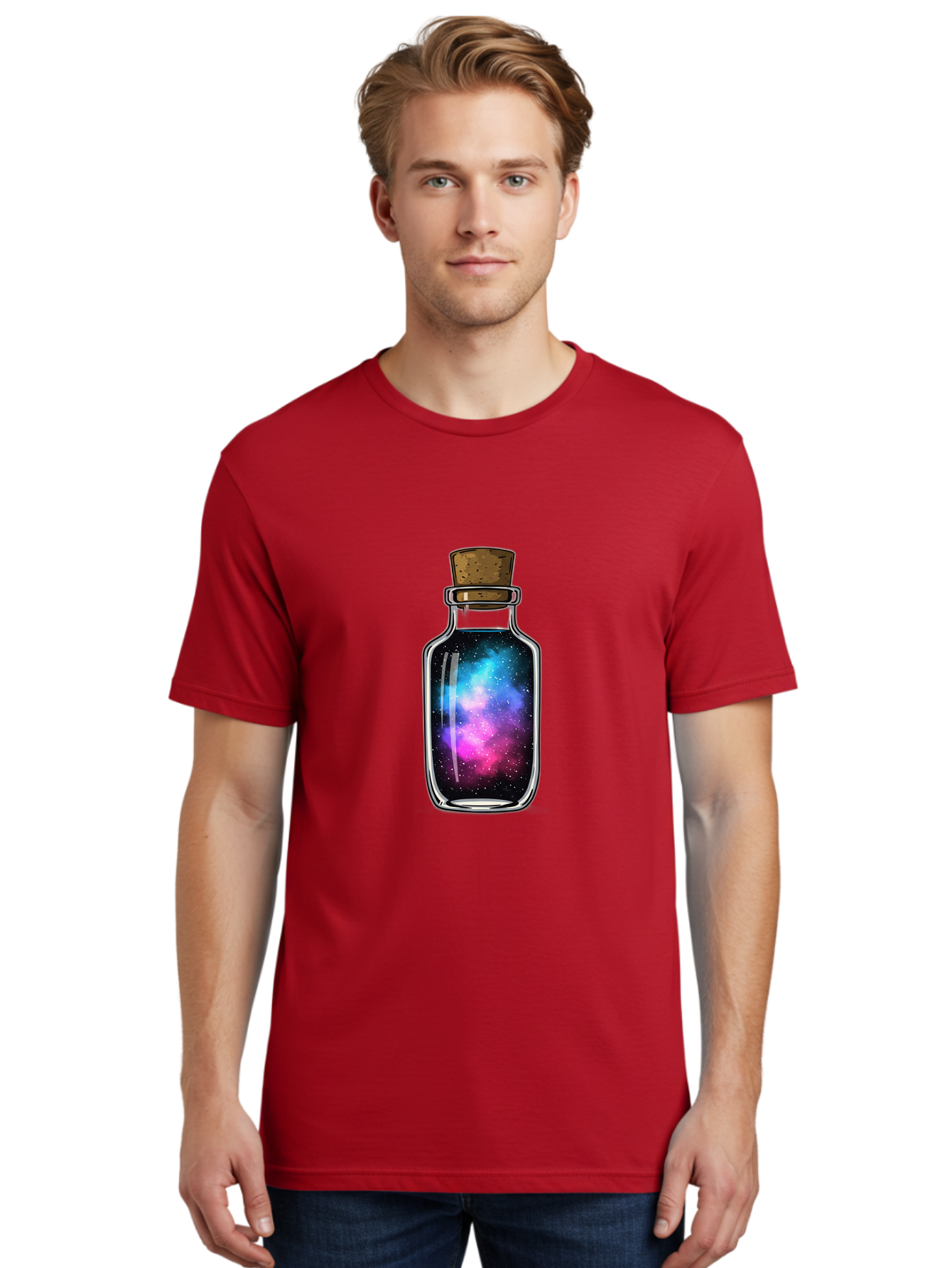 Galaxy-In-A-Bottle-9 Men'S Graphic Tee, 100% Cotton, Comfortable Casual Summer Wear, Machine Washable, Vintage Camera, Old Camera, Antique Camera, Black Camera, Classic Photography, Photography Equipment, Nostalgic Device, Film Camera, Baj012