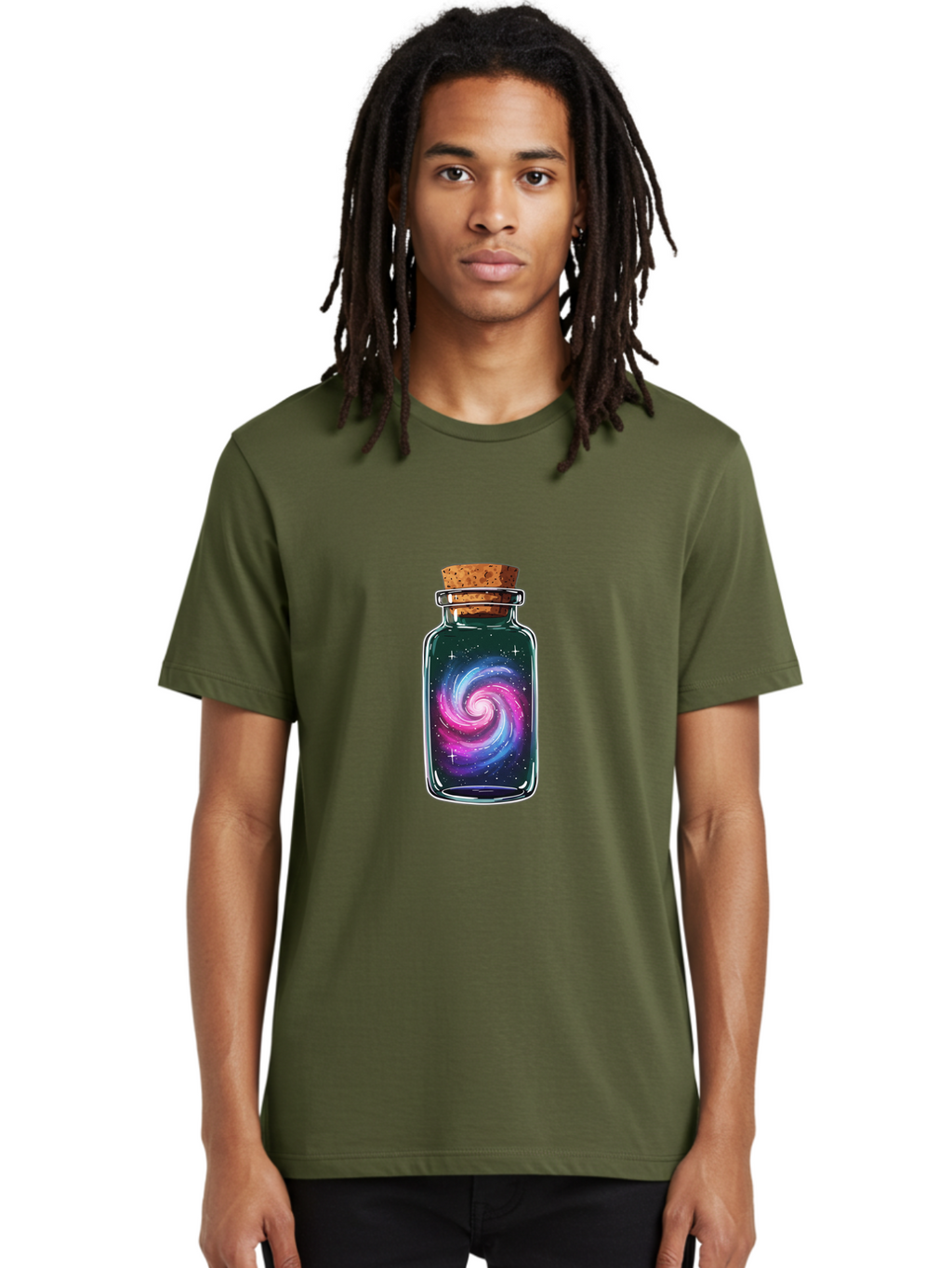 Galaxy-In-A-Jar-2 Men'S Graphic Tee, 100% Cotton, Comfortable Casual Summer Wear, Machine Washable, Vintage Camera, Old Camera, Antique Camera, Black Camera, Classic Photography, Photography Equipment, Nostalgic Device, Film Camera, Camera Art Baj015