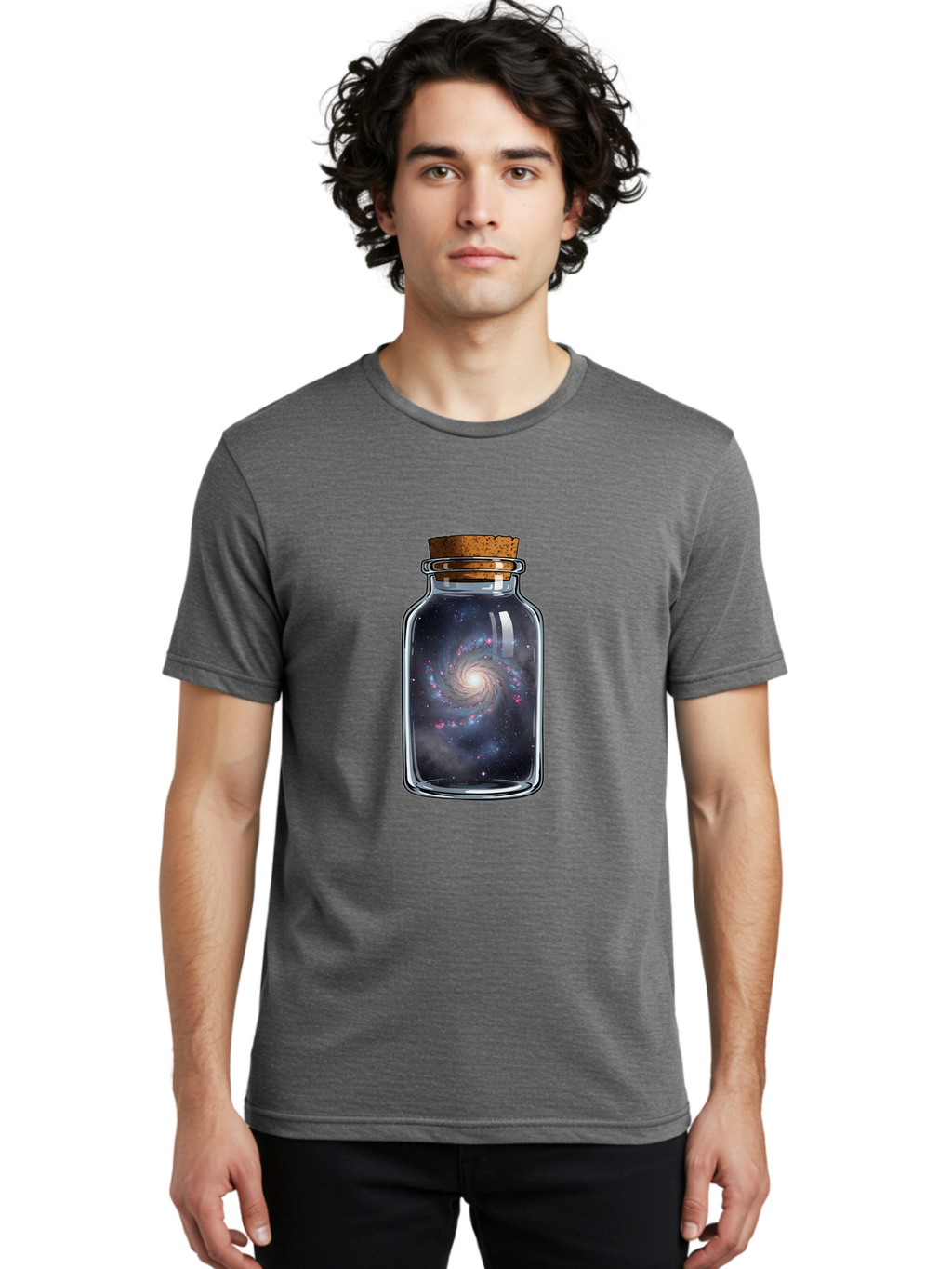 Galaxy-In-A-Jar-5 Men'S Graphic Tee, 100% Cotton, Comfortable Casual Summer Wear, Machine Washable, Vintage Camera, Old Camera, Antique Camera, Black Camera, Classic Photography, Photography Equipment, Nostalgic Device, Film Camera, Camera Art Baj018