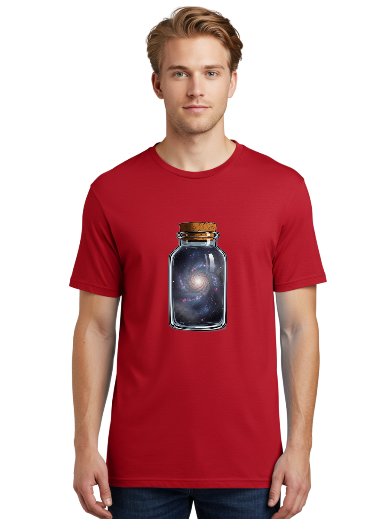 Galaxy-In-A-Jar-5 Men'S Graphic Tee, 100% Cotton, Comfortable Casual Summer Wear, Machine Washable, Vintage Camera, Old Camera, Antique Camera, Black Camera, Classic Photography, Photography Equipment, Nostalgic Device, Film Camera, Camera Art Baj018