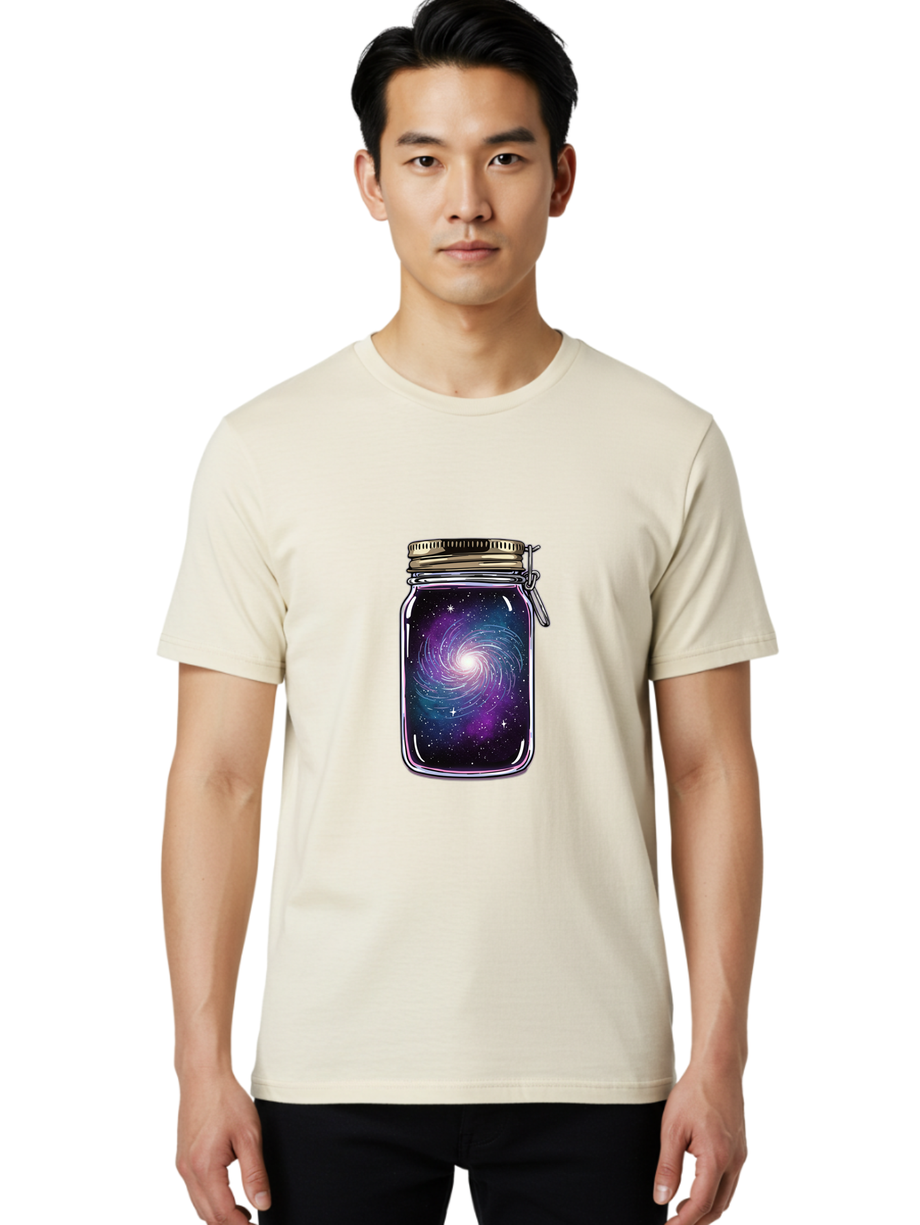 Galaxy-In-A-Jar Men'S Graphic Tee, 100% Cotton, Comfortable Casual Summer Wear, Machine Washable, Vintage Camera, Old Camera, Antique Camera, Black Camera, Classic Photography, Photography Equipment, Nostalgic Device, Film Camera, Camera Art Baj019