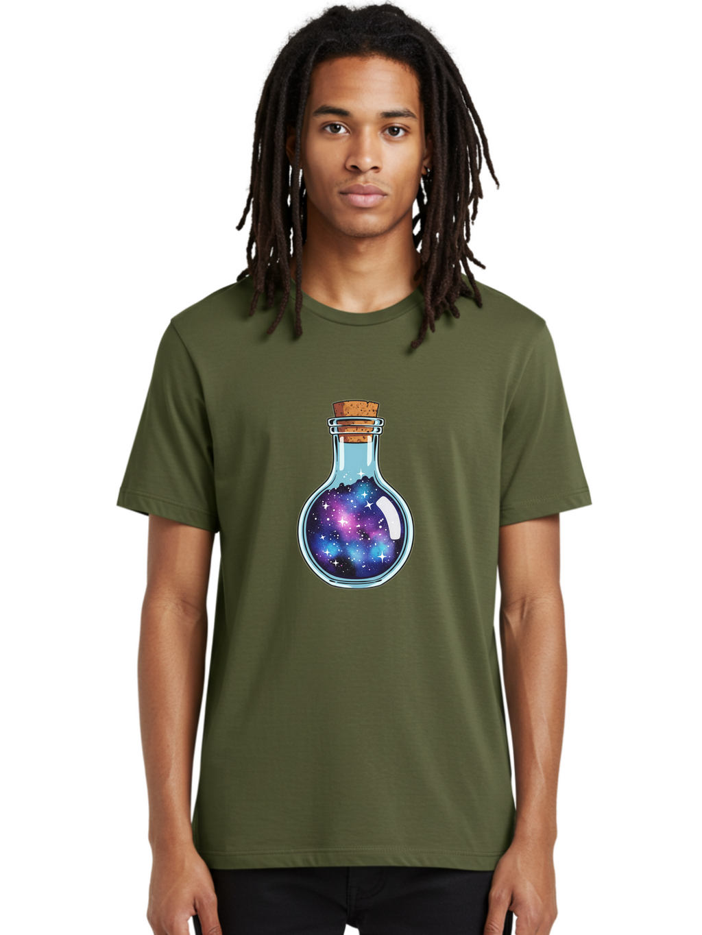 Galaxy-In-Bottle-13 Men'S Graphic Tee, 100% Cotton, Comfortable Casual Summer Wear, Machine Washable, Vintage Camera, Old Camera, Antique Camera, Black Camera, Classic Photography, Photography Equipment, Nostalgic Device, Film Camera, Baj024