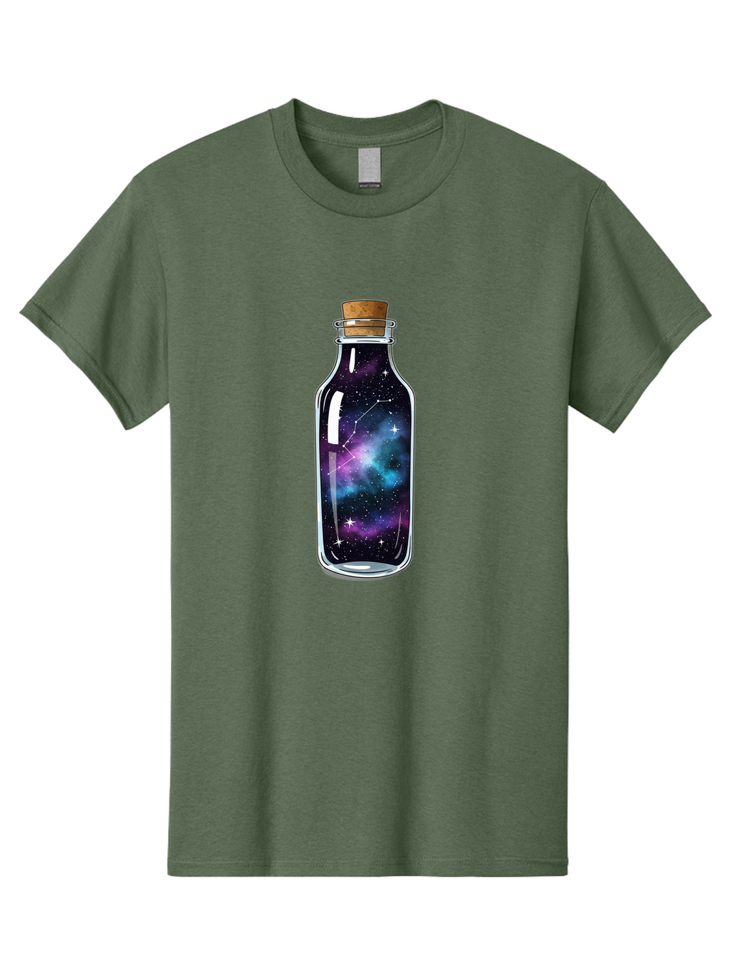 Galaxy-In-Bottle-15 Men'S Graphic Tee, 100% Cotton, Comfortable Casual Summer Wear, Machine Washable, Vintage Camera, Old Camera, Antique Camera, Black Camera, Classic Photography, Photography Equipment, Nostalgic Device, Film Camera, Baj026