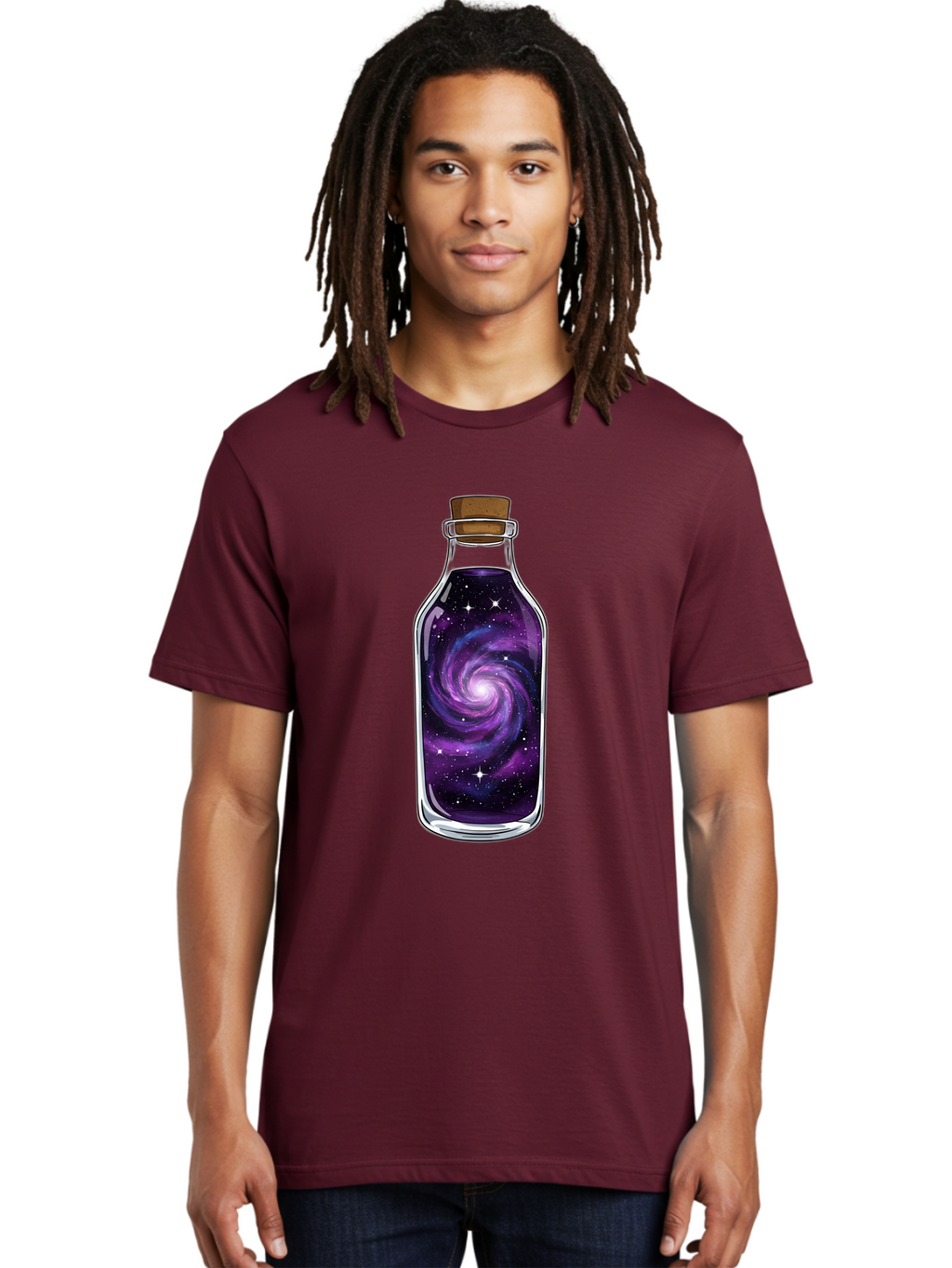 Galaxy-In-Bottle-16 Men'S Graphic Tee, 100% Cotton, Comfortable Casual Summer Wear, Machine Washable, Vintage Camera, Old Camera, Antique Camera, Black Camera, Classic Photography, Photography Equipment, Nostalgic Device, Film Camera, Baj027