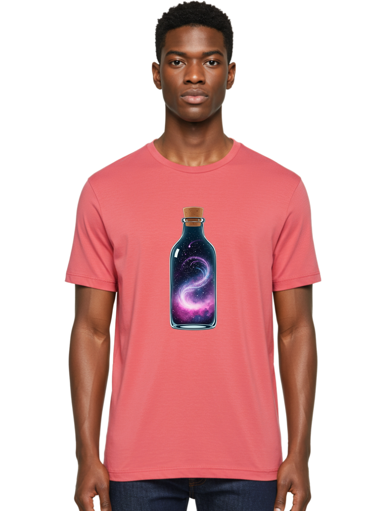 Galaxy-In-Bottle-20 Men'S Graphic Tee, 100% Cotton, Comfortable Casual Summer Wear, Machine Washable, Vintage Camera, Old Camera, Antique Camera, Black Camera, Classic Photography, Photography Equipment, Nostalgic Device, Film Camera, Baj032