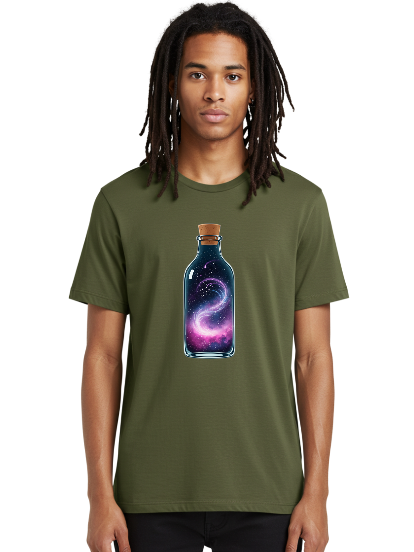 Galaxy-In-Bottle-20 Men'S Graphic Tee, 100% Cotton, Comfortable Casual Summer Wear, Machine Washable, Vintage Camera, Old Camera, Antique Camera, Black Camera, Classic Photography, Photography Equipment, Nostalgic Device, Film Camera, Baj032
