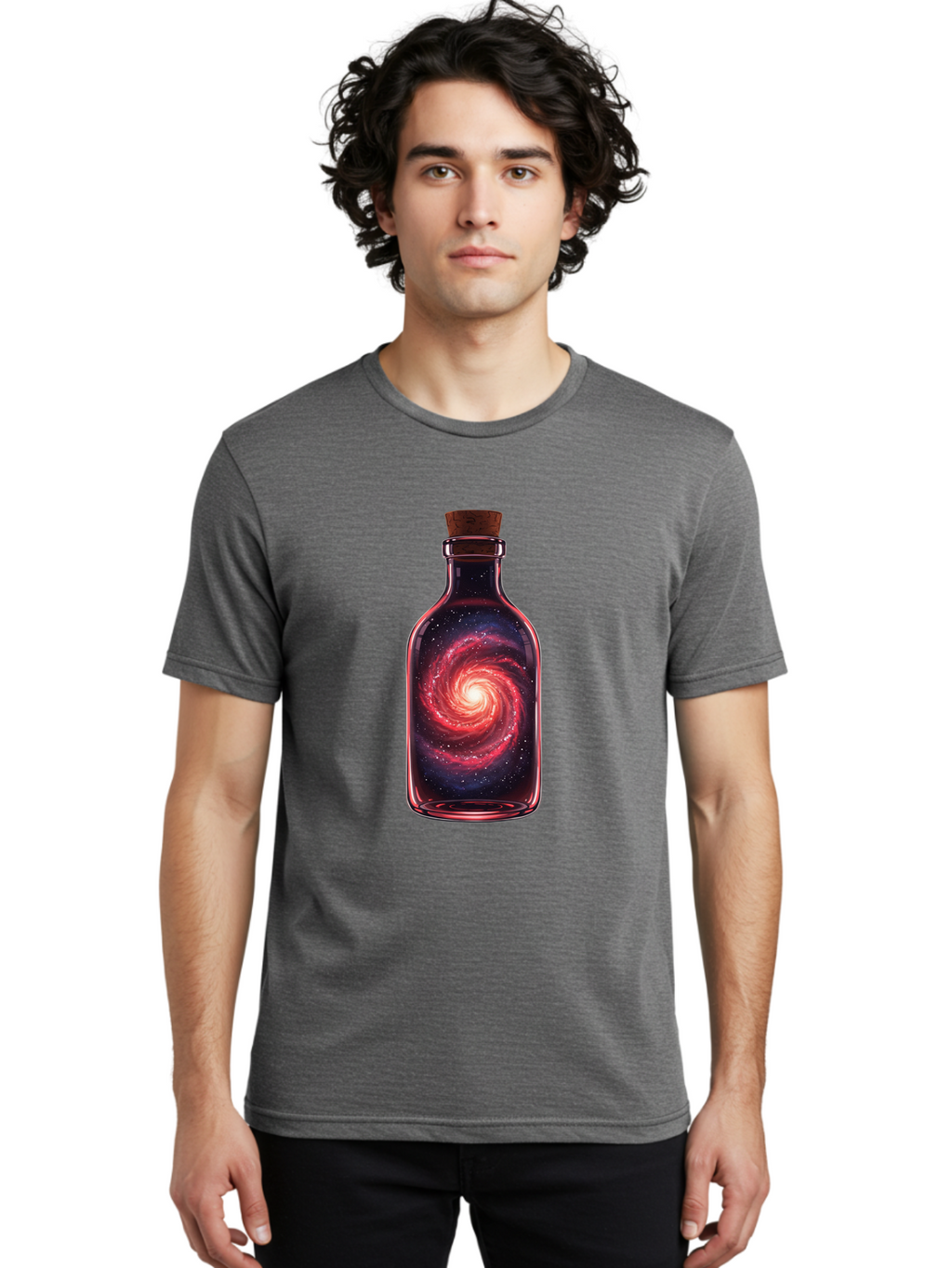Galaxy-In-Bottle-23 Men'S Graphic Tee, 100% Cotton, Comfortable Casual Summer Wear, Machine Washable, Vintage Camera, Old Camera, Antique Camera, Black Camera, Classic Photography, Photography Equipment, Nostalgic Device, Film Camera, Baj035