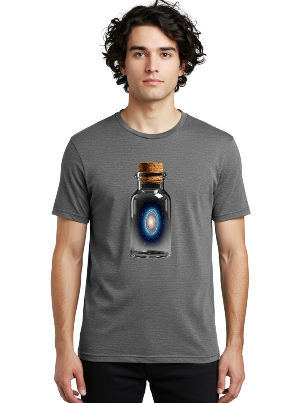 Galaxy-In-Bottle-26 Men'S Graphic Tee, 100% Cotton, Comfortable Casual Summer Wear, Machine Washable, Vintage Camera, Old Camera, Antique Camera, Black Camera, Classic Photography, Photography Equipment, Nostalgic Device, Film Camera, Baj038