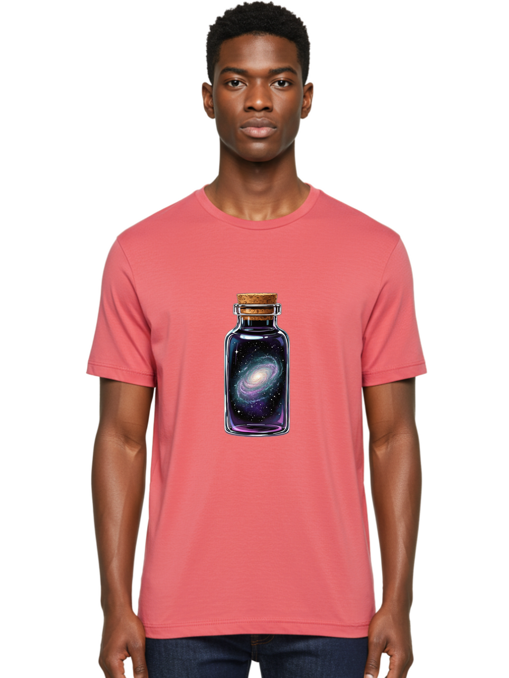 Galaxy-In-Bottle-27 Men'S Graphic Tee, 100% Cotton, Comfortable Casual Summer Wear, Machine Washable, Vintage Camera, Old Camera, Antique Camera, Black Camera, Classic Photography, Photography Equipment, Nostalgic Device, Film Camera, Baj039