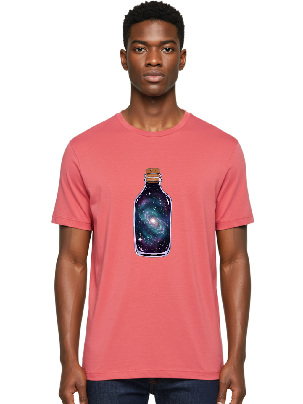 Galaxy-In-Bottle-9 Men'S Graphic Tee, 100% Cotton, Comfortable Casual Summer Wear, Machine Washable, Vintage Camera, Old Camera, Antique Camera, Black Camera, Classic Photography, Photography Equipment, Nostalgic Device, Film Camera, Baj047