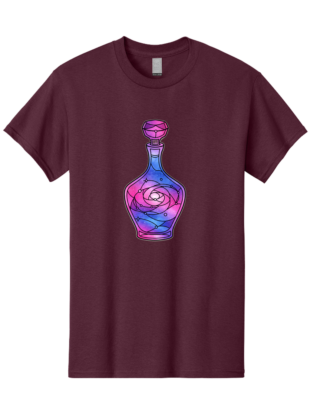 Galaxy-Perfume-Bottle-2 Men'S Graphic Tee, 100% Cotton, Comfortable Casual Summer Wear, Machine Washable, Vintage Camera, Old Camera, Antique Camera, Black Camera, Classic Photography, Photography Equipment, Nostalgic Device, Film Camera, Baj051