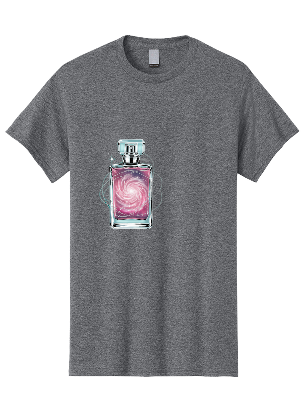 Galaxy-Perfume-Bottle-3 Men'S Graphic Tee, 100% Cotton, Comfortable Casual Summer Wear, Machine Washable, Vintage Camera, Old Camera, Antique Camera, Black Camera, Classic Photography, Photography Equipment, Nostalgic Device, Film Camera, Baj052