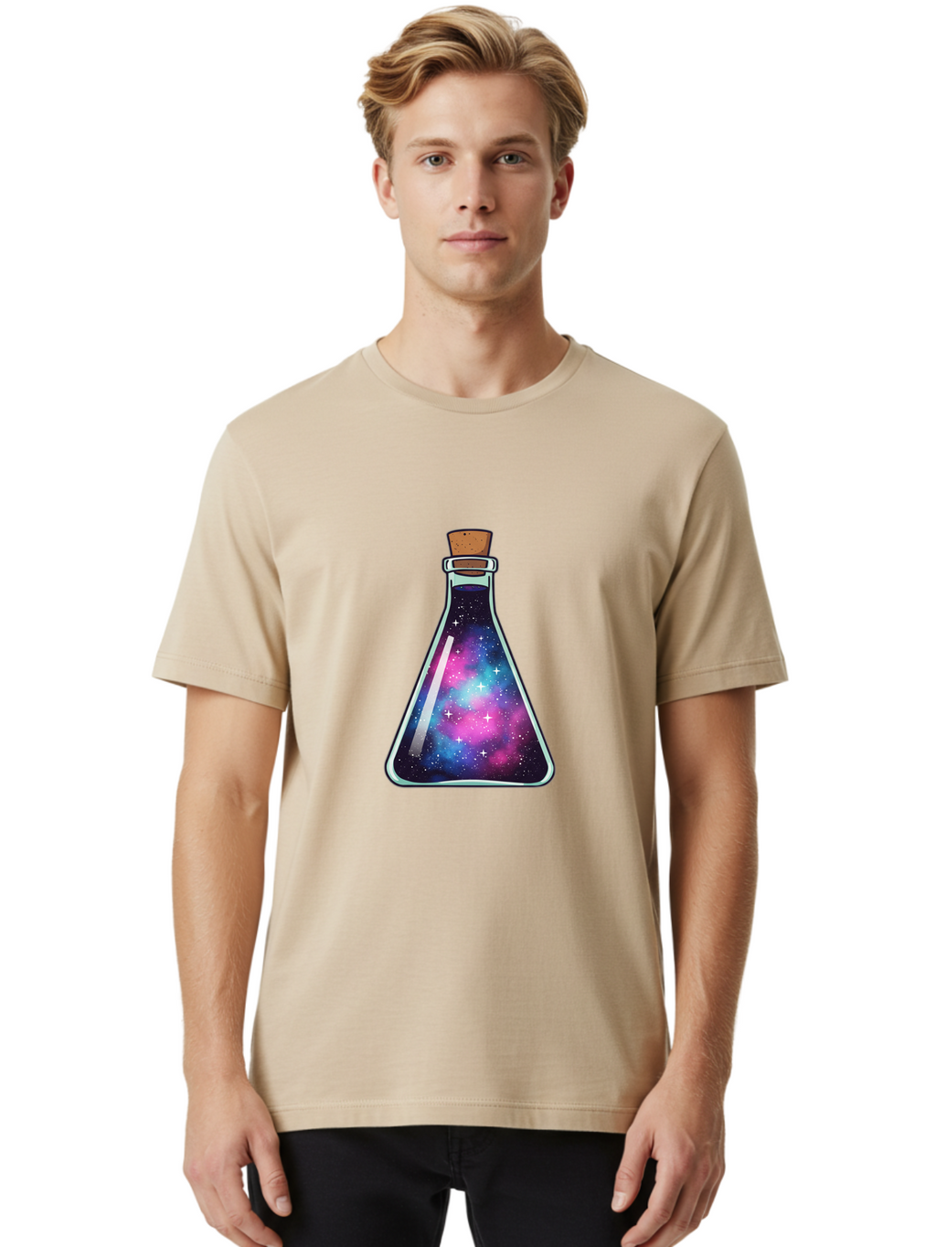 Galaxy-Potion-2 Men'S Graphic Tee, 100% Cotton, Comfortable Casual Summer Wear, Machine Washable, Vintage Camera, Old Camera, Antique Camera, Black Camera, Classic Photography, Photography Equipment, Nostalgic Device, Film Camera, Camera Art Baj056