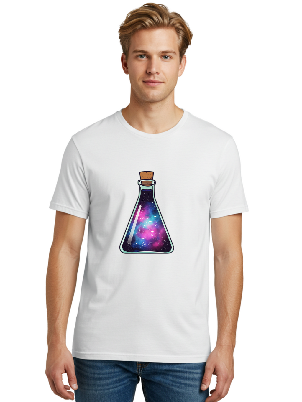 Galaxy-Potion-2 Men'S Graphic Tee, 100% Cotton, Comfortable Casual Summer Wear, Machine Washable, Vintage Camera, Old Camera, Antique Camera, Black Camera, Classic Photography, Photography Equipment, Nostalgic Device, Film Camera, Camera Art Baj056