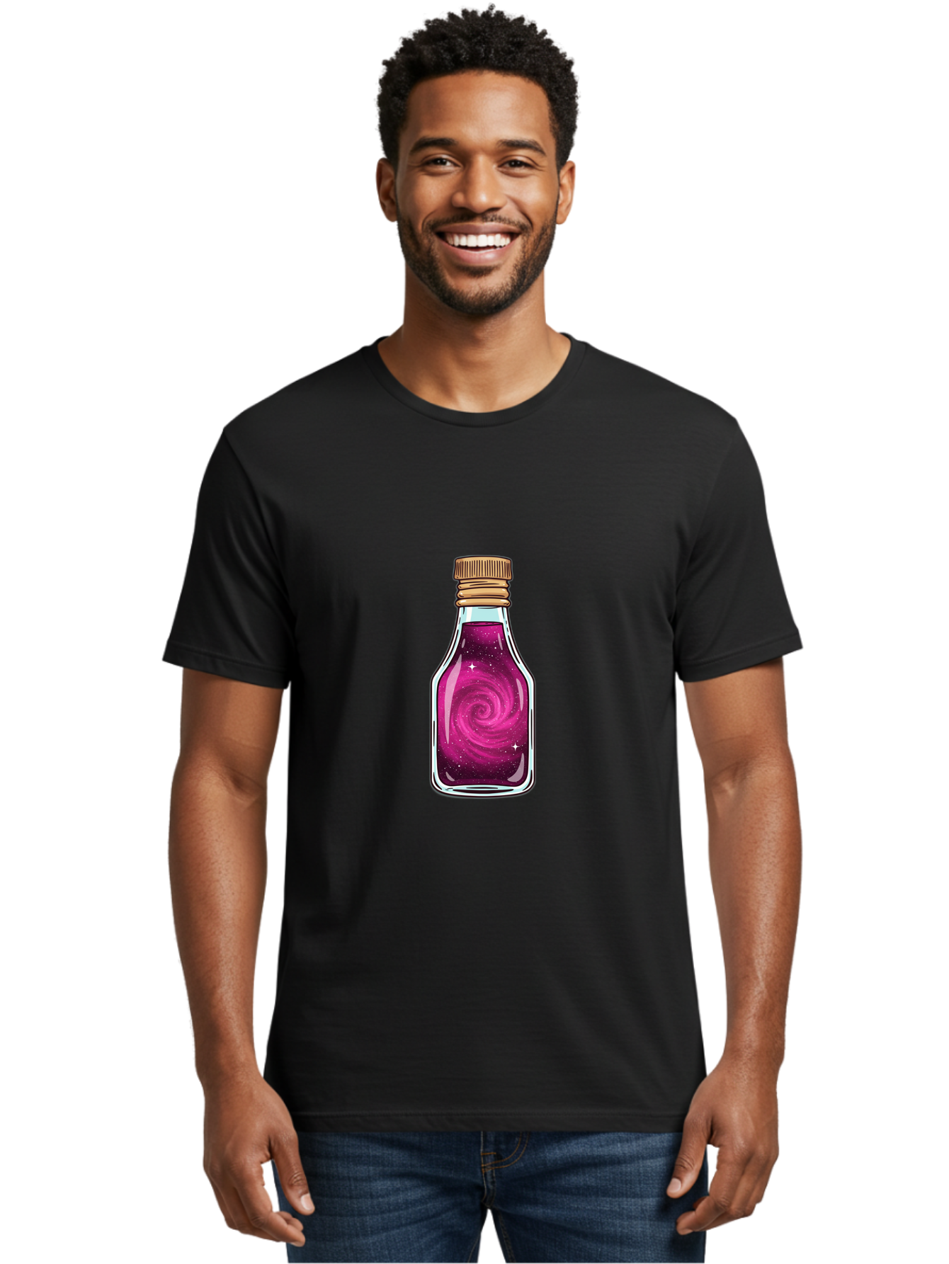 Galaxy-Potion-3 Men'S Graphic Tee, 100% Cotton, Comfortable Casual Summer Wear, Machine Washable, Vintage Camera, Old Camera, Antique Camera, Black Camera, Classic Photography, Photography Equipment, Nostalgic Device, Film Camera, Camera Art Baj057
