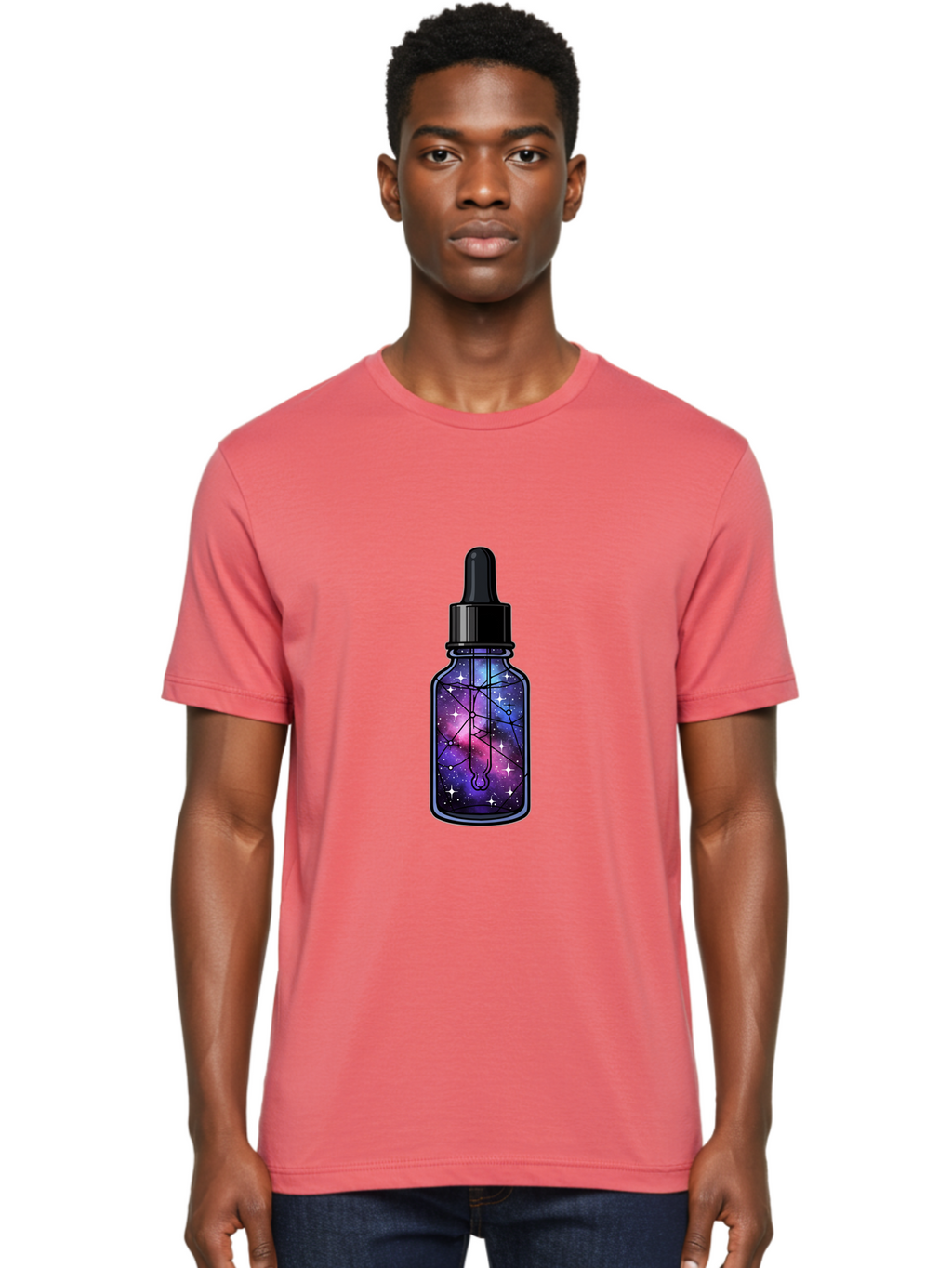 Galaxy-Serum-Bottle Men'S Graphic Tee, 100% Cotton, Comfortable Casual Summer Wear, Machine Washable, Vintage Camera, Old Camera, Antique Camera, Black Camera, Classic Photography, Photography Equipment, Nostalgic Device, Film Camera, Baj063