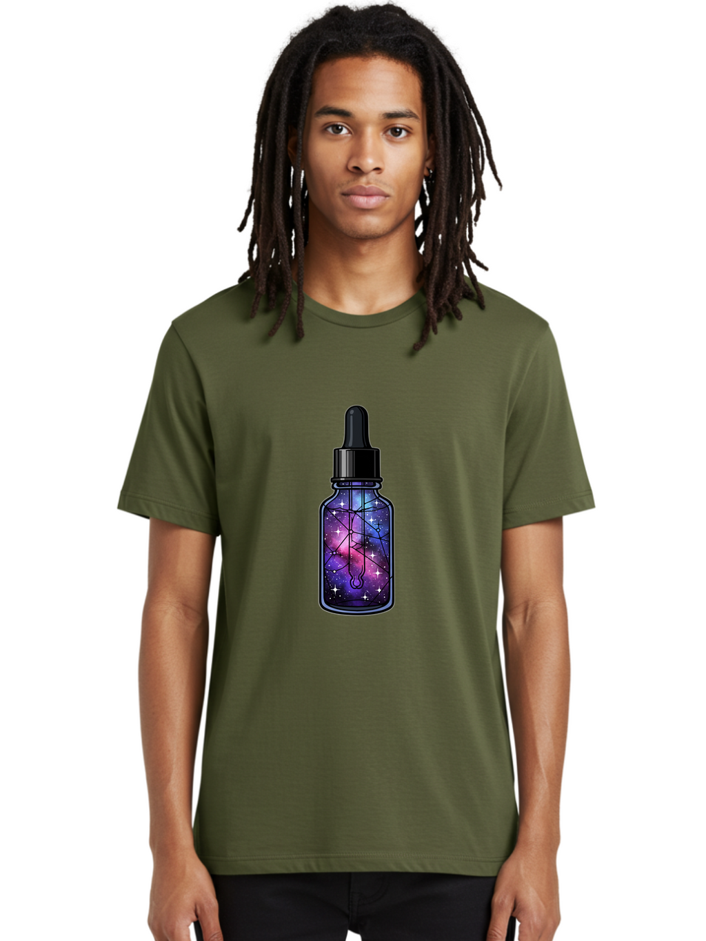 Galaxy-Serum-Bottle Men'S Graphic Tee, 100% Cotton, Comfortable Casual Summer Wear, Machine Washable, Vintage Camera, Old Camera, Antique Camera, Black Camera, Classic Photography, Photography Equipment, Nostalgic Device, Film Camera, Baj063