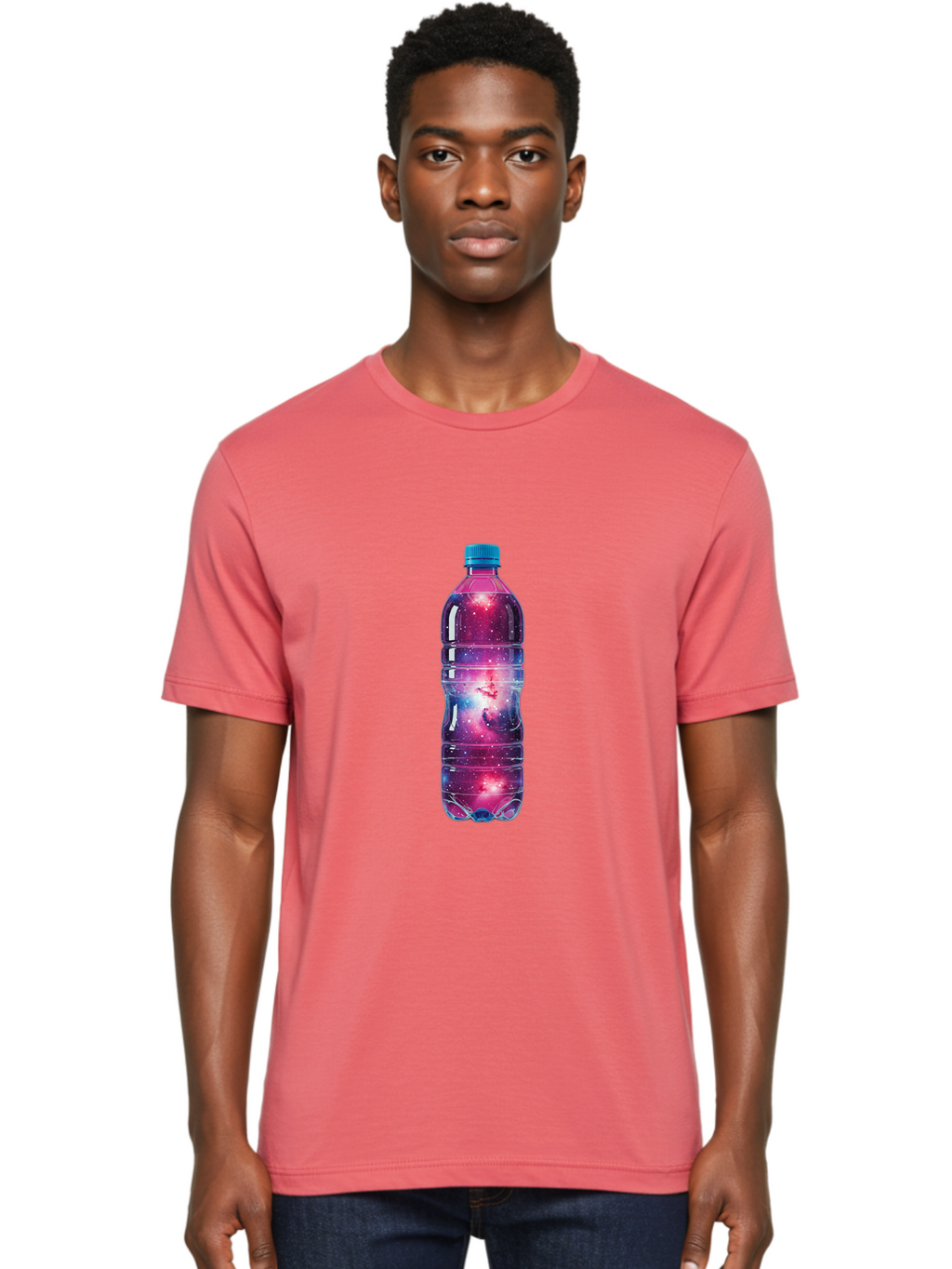 Galaxy-Water-Bottle Men'S Graphic Tee, 100% Cotton, Comfortable Casual Summer Wear, Machine Washable, Vintage Camera, Old Camera, Antique Camera, Black Camera, Classic Photography, Photography Equipment, Nostalgic Device, Film Camera, Baj064