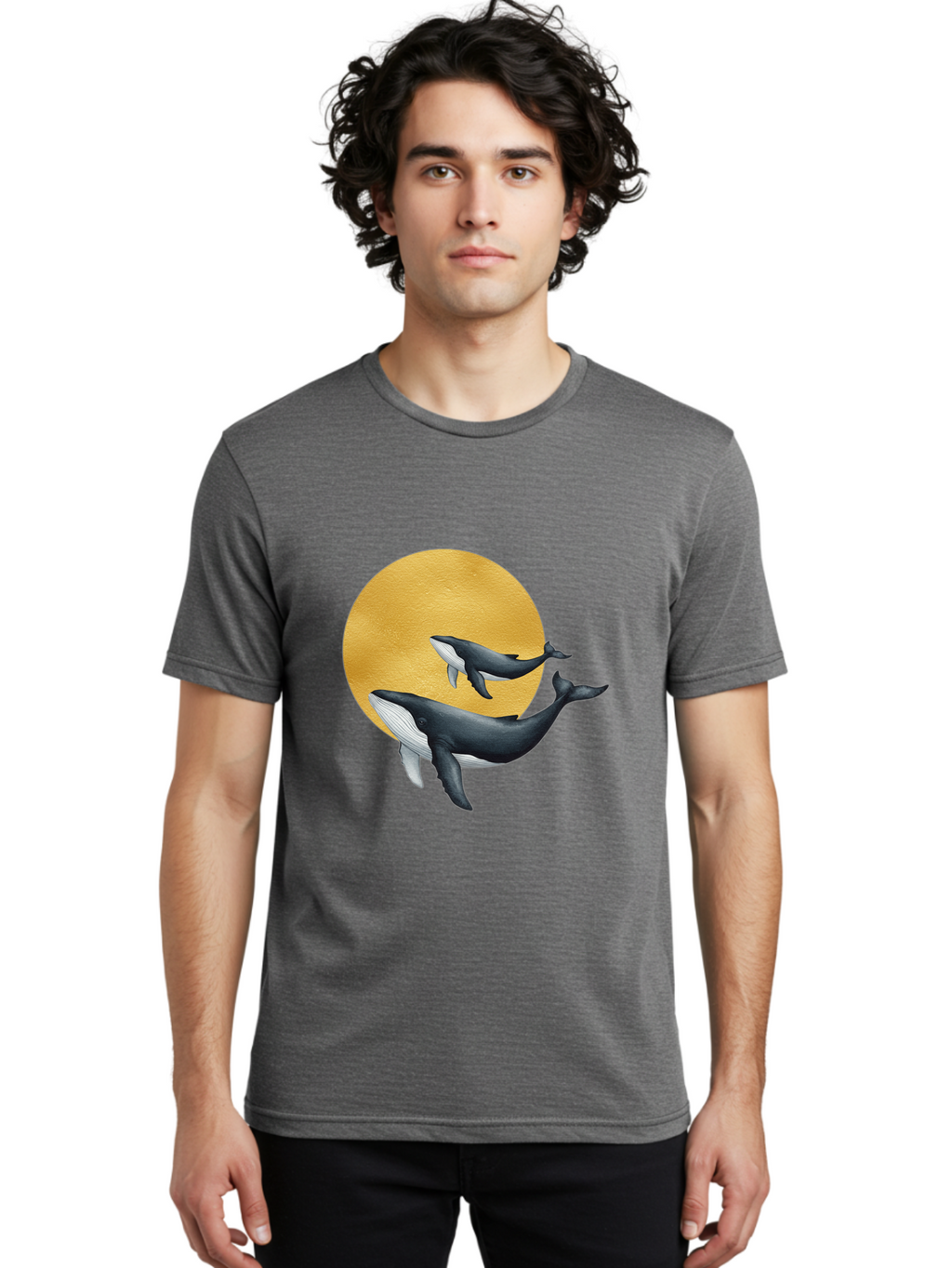 Gold-Moon-Whales Men'S Graphic Tee, 100% Cotton, Comfortable Casual Summer Wear, Machine Washable, Vintage Camera, Old Camera, Antique Camera, Black Camera, Classic Photography, Photography Equipment, Nostalgic Device, Film Camera, Camera Art Baj069