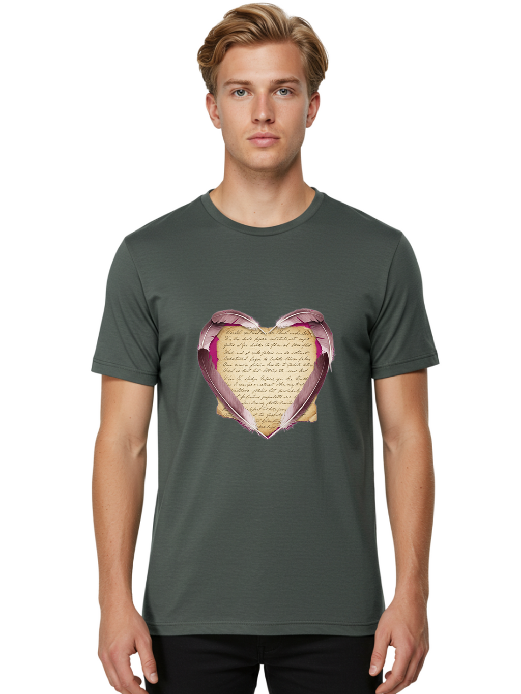Heart-Shaped-Letter Men'S Graphic Tee, 100% Cotton, Comfortable Casual Summer Wear, Machine Washable, Vintage Camera, Old Camera, Antique Camera, Black Camera, Classic Photography, Photography Equipment, Nostalgic Device, Film Camera, Baj075
