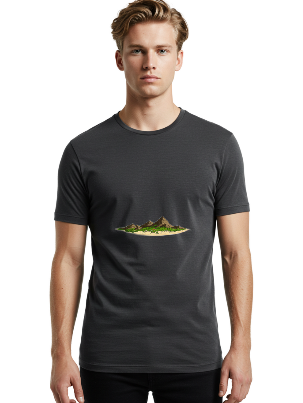 Island Men'S Graphic Tee, 100% Cotton, Comfortable Casual Summer Wear, Machine Washable, Vintage Camera, Old Camera, Antique Camera, Black Camera, Classic Photography, Photography Equipment, Nostalgic Device, Film Camera, Camera Art Baj080