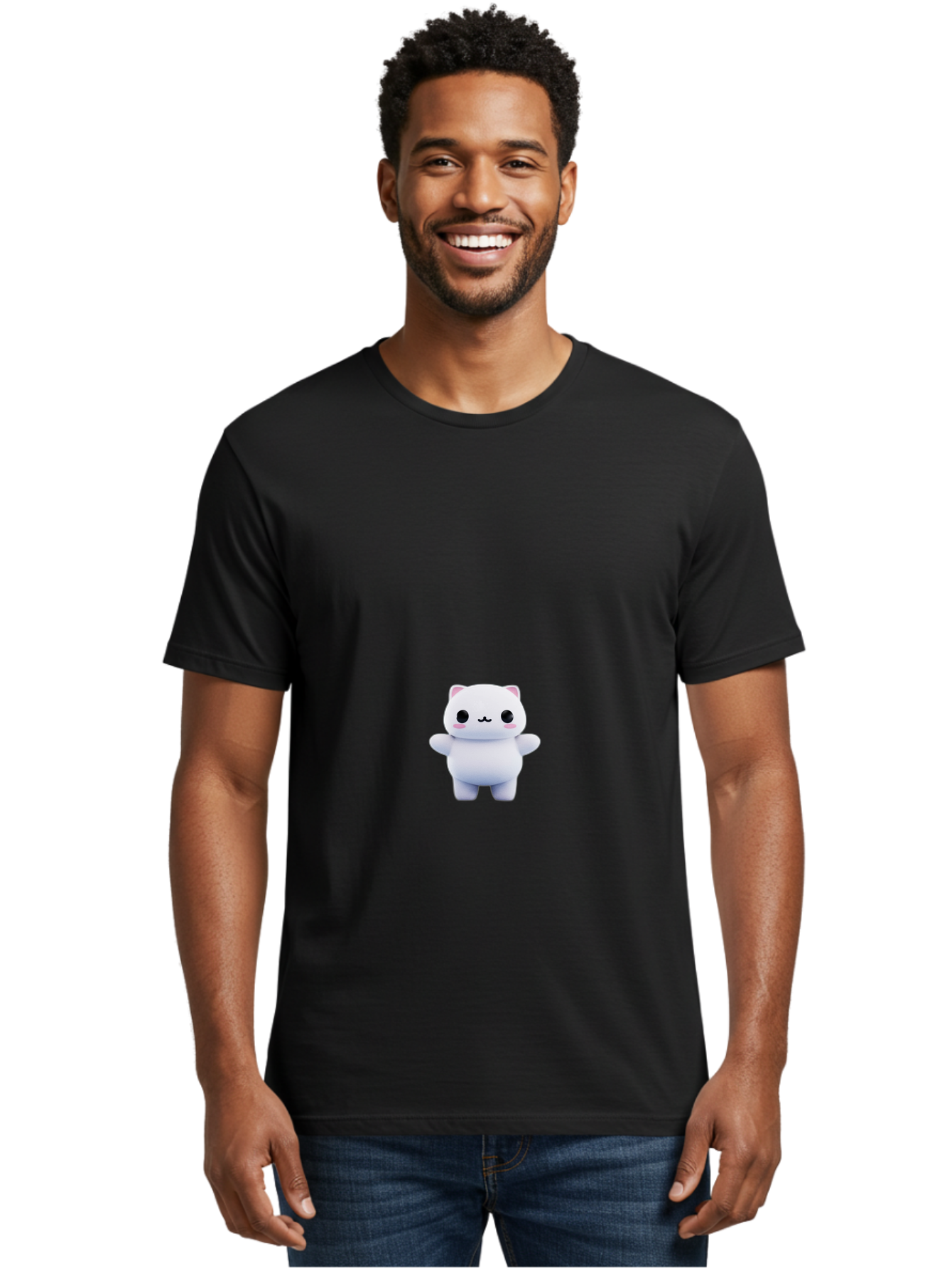 Kawaii-Cat Men'S Graphic Tee, 100% Cotton, Comfortable Casual Summer Wear, Machine Washable, Vintage Camera, Old Camera, Antique Camera, Black Camera, Classic Photography, Photography Equipment, Nostalgic Device, Film Camera, Camera Art Baj081