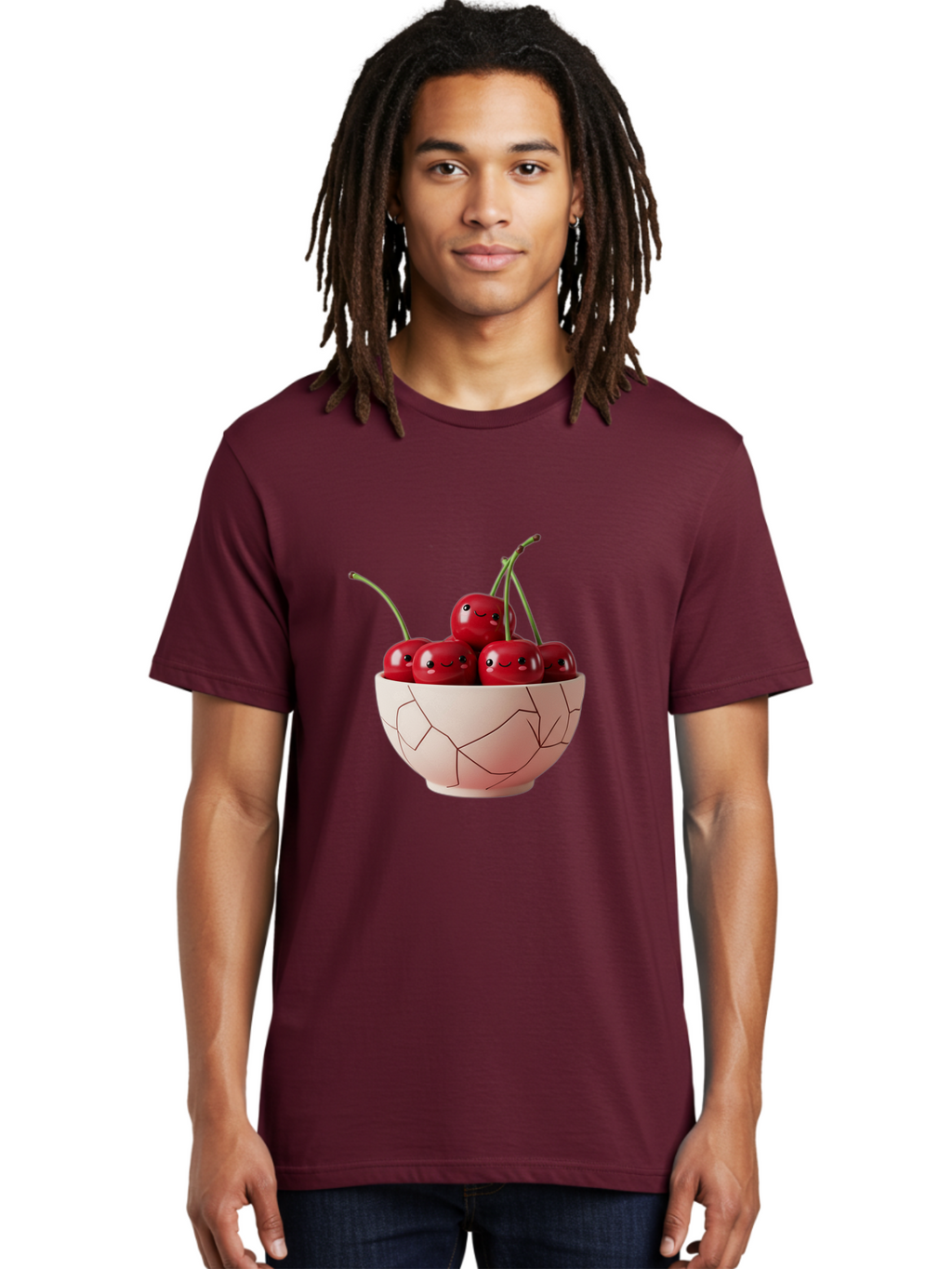 Kintsugi-Bowl-Of-Cherries Men'S Graphic Tee, 100% Cotton, Comfortable Casual Summer Wear, Machine Washable, Vintage Camera, Old Camera, Antique Camera, Black Camera, Classic Photography, Photography Equipment, Nostalgic Device, Film Camera, Baj083