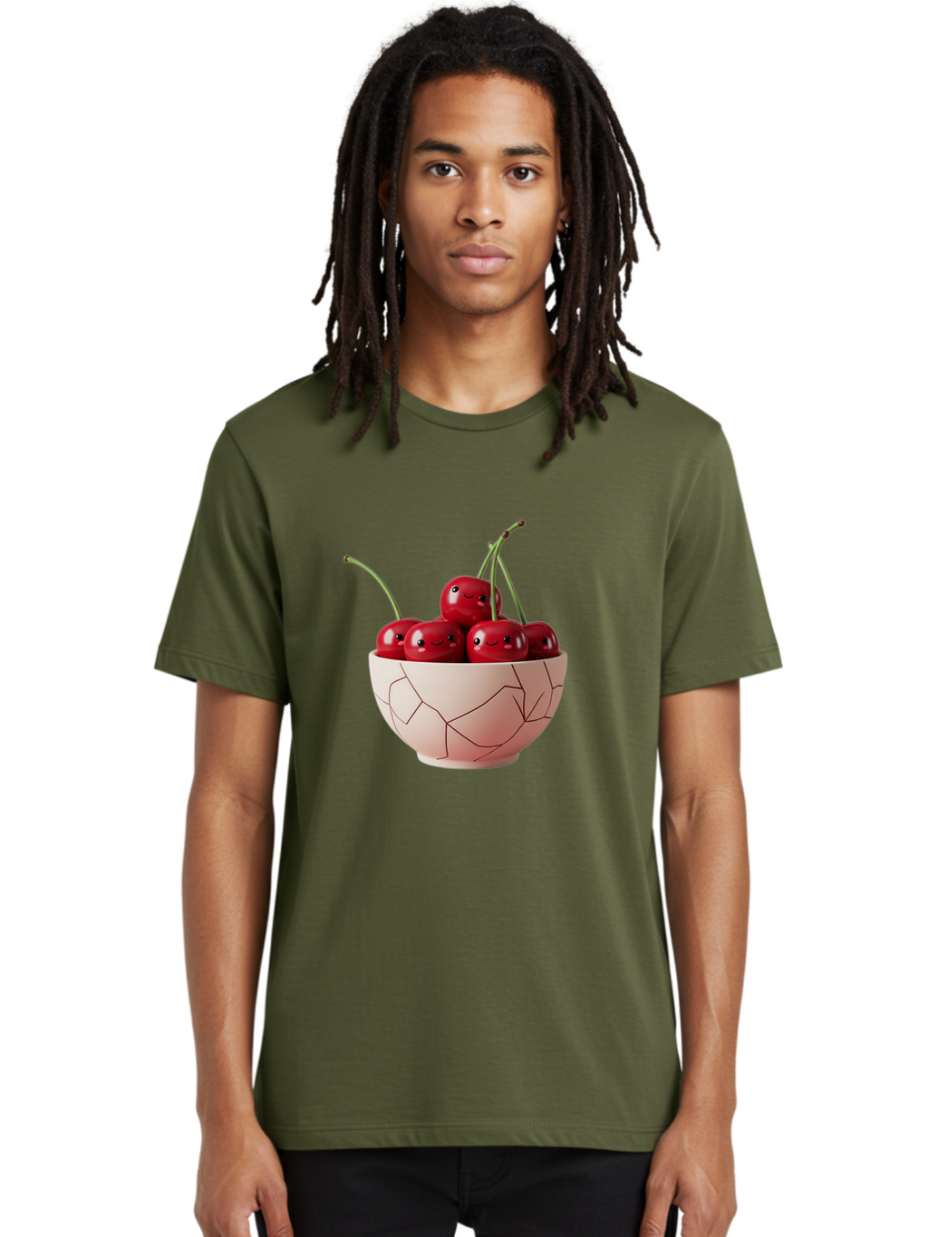 Kintsugi-Bowl-Of-Cherries Men'S Graphic Tee, 100% Cotton, Comfortable Casual Summer Wear, Machine Washable, Vintage Camera, Old Camera, Antique Camera, Black Camera, Classic Photography, Photography Equipment, Nostalgic Device, Film Camera, Baj083