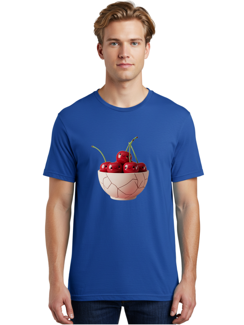 Kintsugi-Bowl-Of-Cherries Men'S Graphic Tee, 100% Cotton, Comfortable Casual Summer Wear, Machine Washable, Vintage Camera, Old Camera, Antique Camera, Black Camera, Classic Photography, Photography Equipment, Nostalgic Device, Film Camera, Baj083