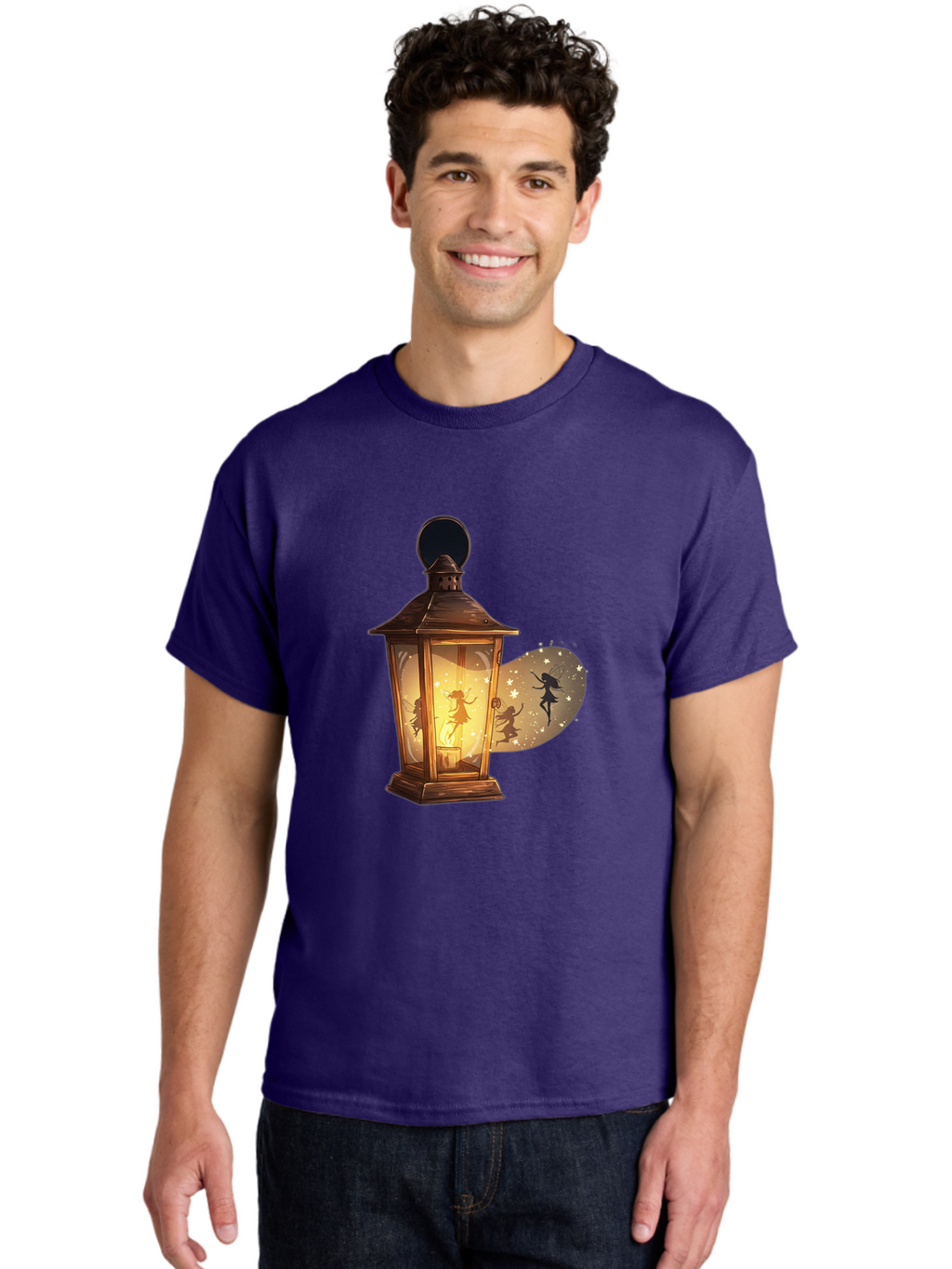 Lantern-With-Dancing-Fairy Men'S Graphic Tee, 100% Cotton, Comfortable Casual Summer Wear, Machine Washable, Vintage Camera, Old Camera, Antique Camera, Black Camera, Classic Photography, Photography Equipment, Nostalgic Device, Film Camera, Baj088