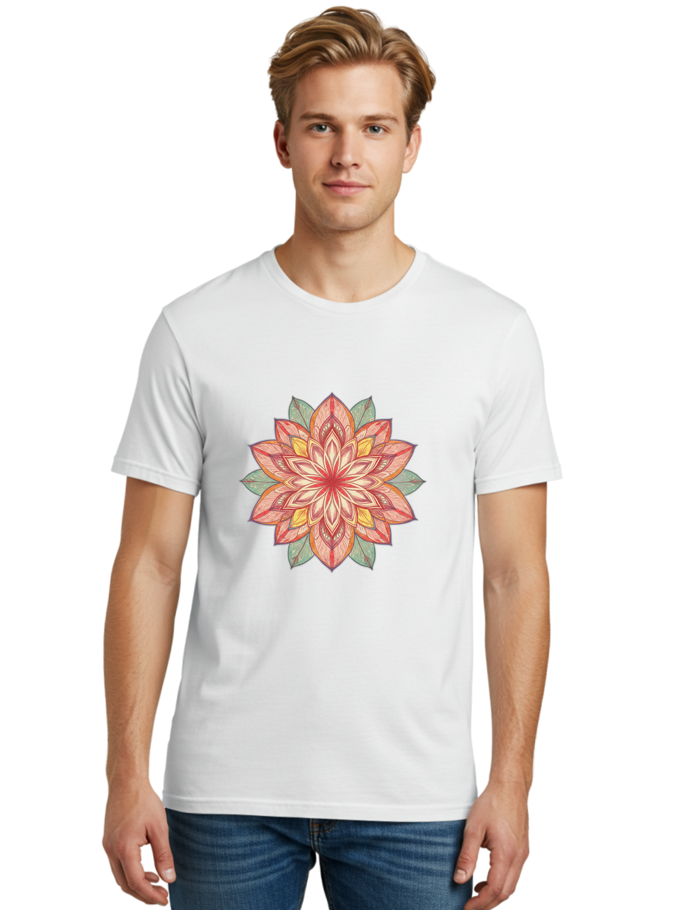 Mandala Men'S Graphic Tee, 100% Cotton, Comfortable Casual Summer Wear, Machine Washable, Vintage Camera, Old Camera, Antique Camera, Black Camera, Classic Photography, Photography Equipment, Nostalgic Device, Film Camera, Camera Art Baj094
