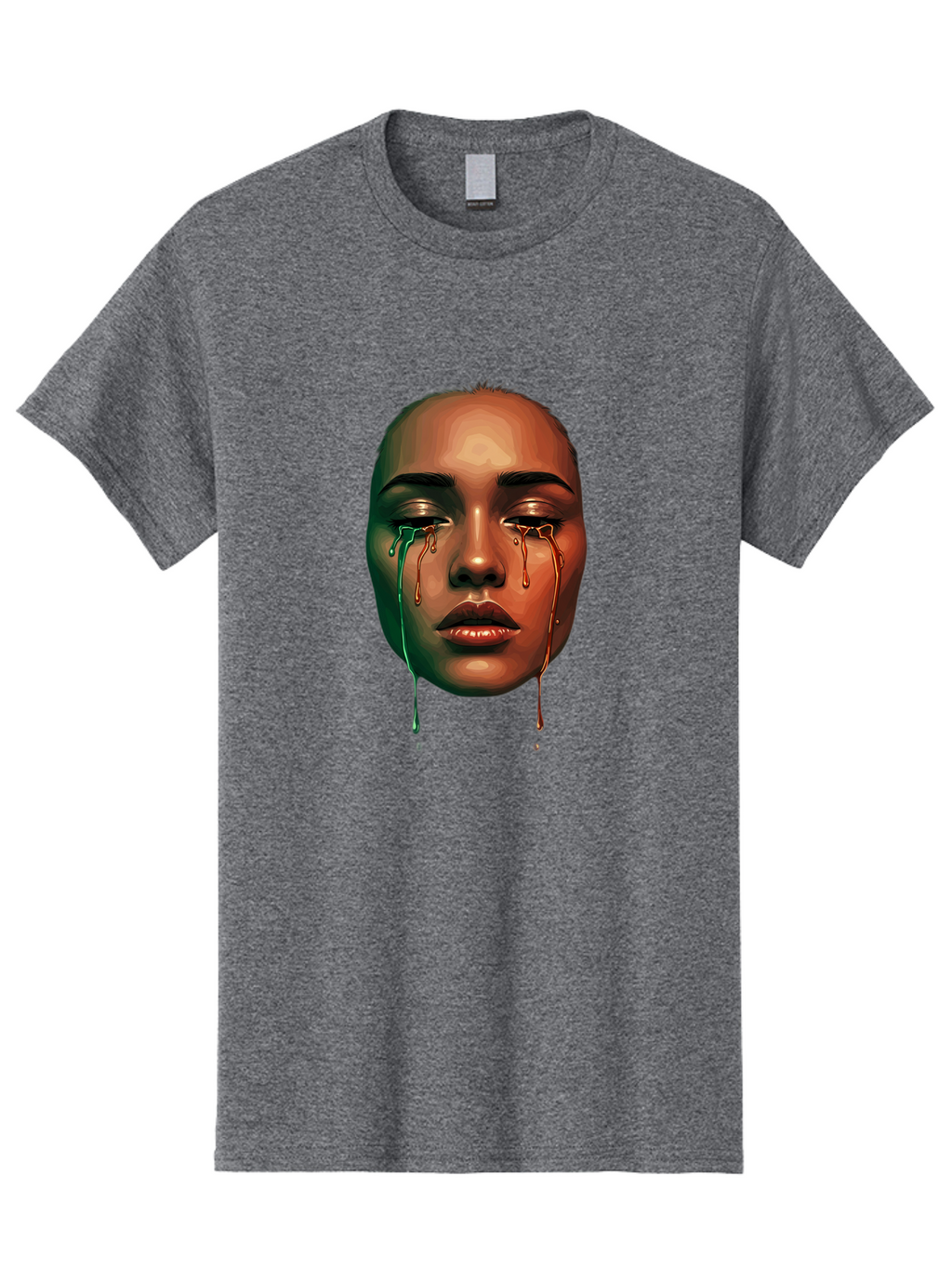 Melting-Face-1 Men'S Graphic Tee, 100% Cotton, Comfortable Casual Summer Wear, Machine Washable, Vintage Camera, Old Camera, Antique Camera, Black Camera, Classic Photography, Photography Equipment, Nostalgic Device, Film Camera, Camera Art Baj096