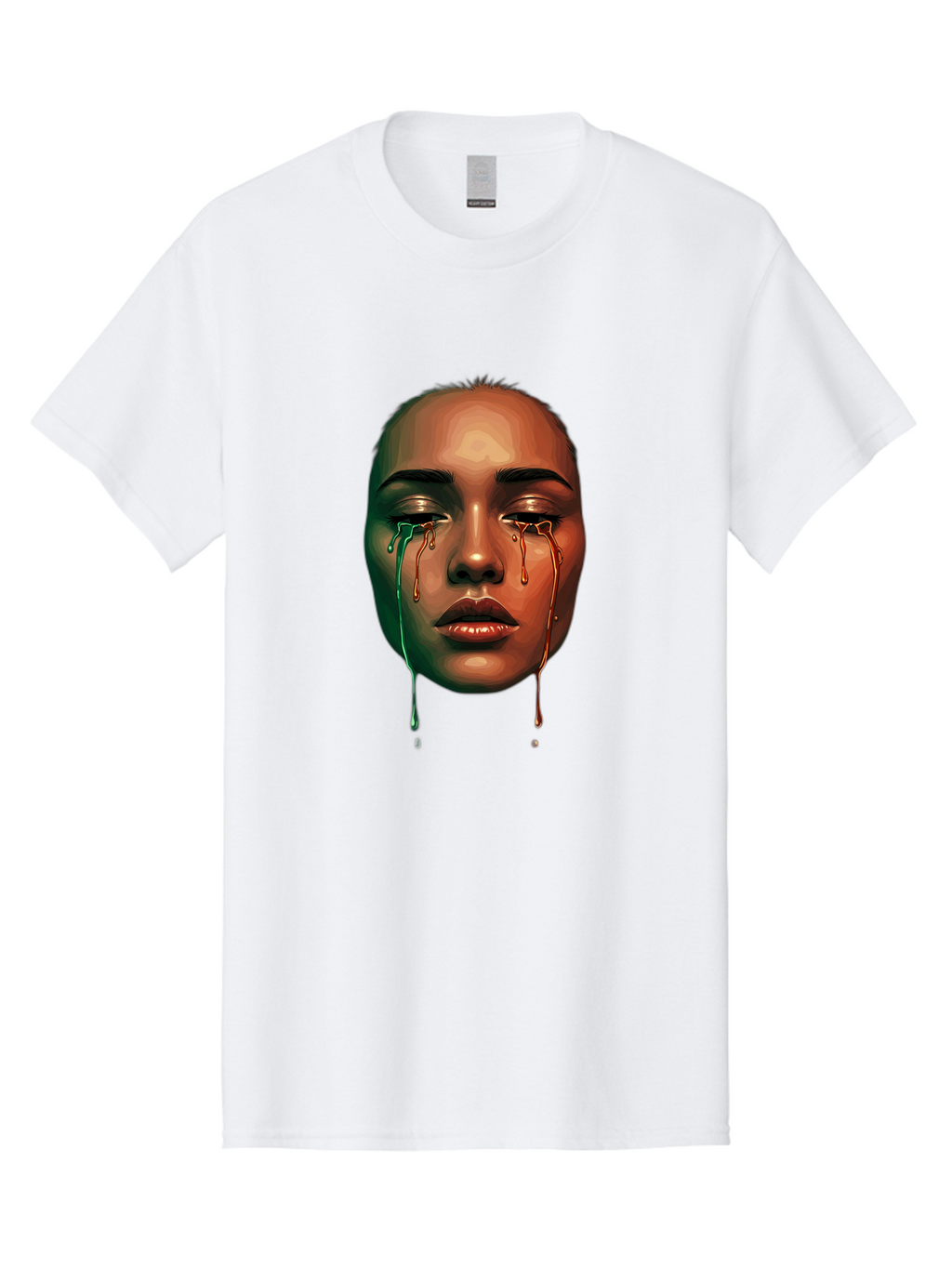 Melting-Face-1 Men'S Graphic Tee, 100% Cotton, Comfortable Casual Summer Wear, Machine Washable, Vintage Camera, Old Camera, Antique Camera, Black Camera, Classic Photography, Photography Equipment, Nostalgic Device, Film Camera, Camera Art Baj096