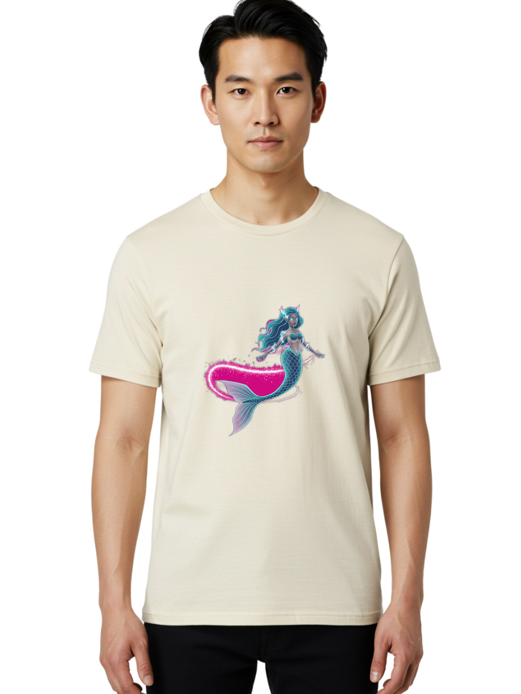 Mermaid-1 Men'S Graphic Tee, 100% Cotton, Comfortable Casual Summer Wear, Machine Washable, Vintage Camera, Old Camera, Antique Camera, Black Camera, Classic Photography, Photography Equipment, Nostalgic Device, Film Camera, Camera Art Baj099