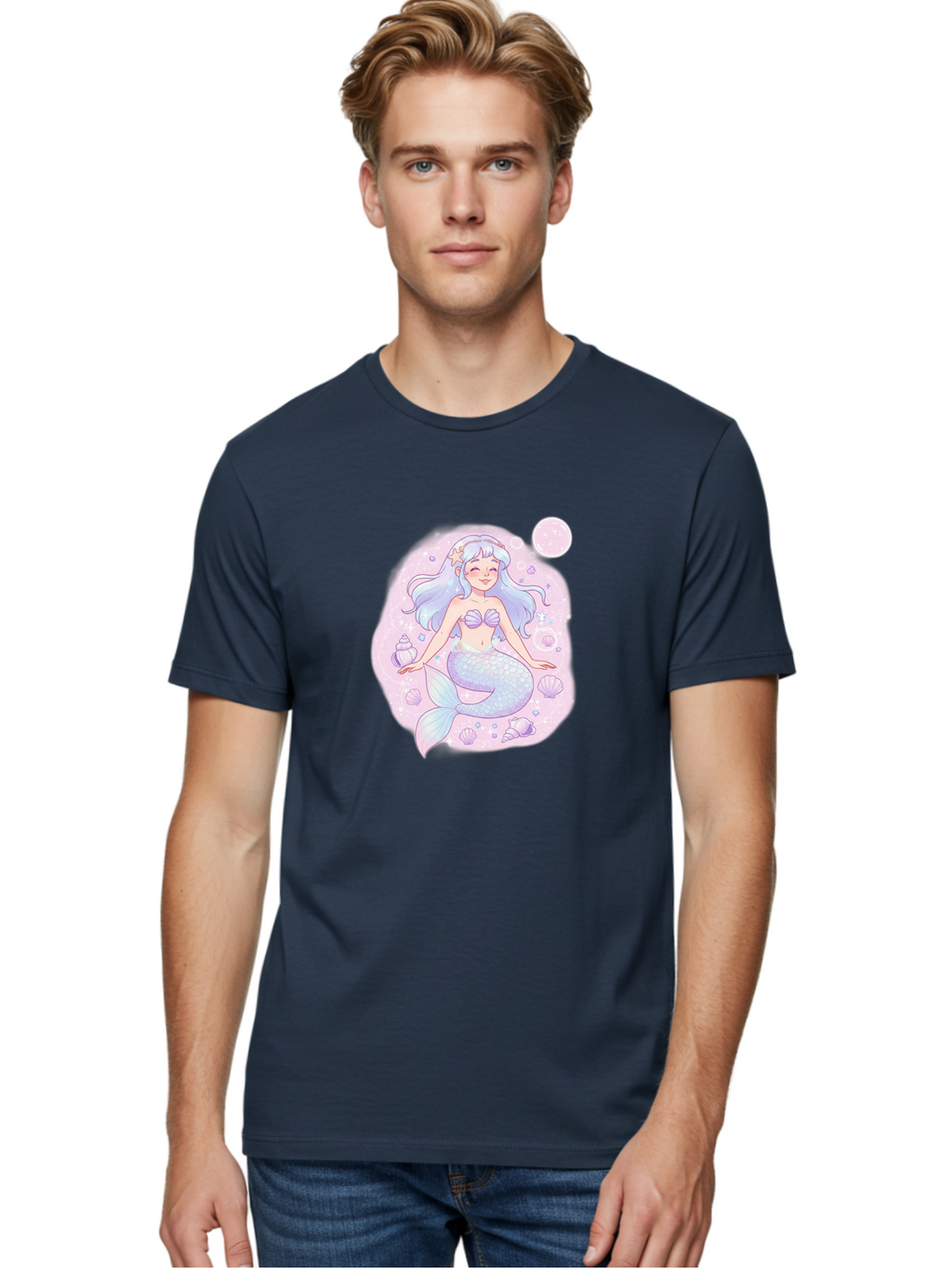Mermaid-2 Men'S Graphic Tee, 100% Cotton, Comfortable Casual Summer Wear, Machine Washable, Vintage Camera, Old Camera, Antique Camera, Black Camera, Classic Photography, Photography Equipment, Nostalgic Device, Film Camera, Camera Art Baj100