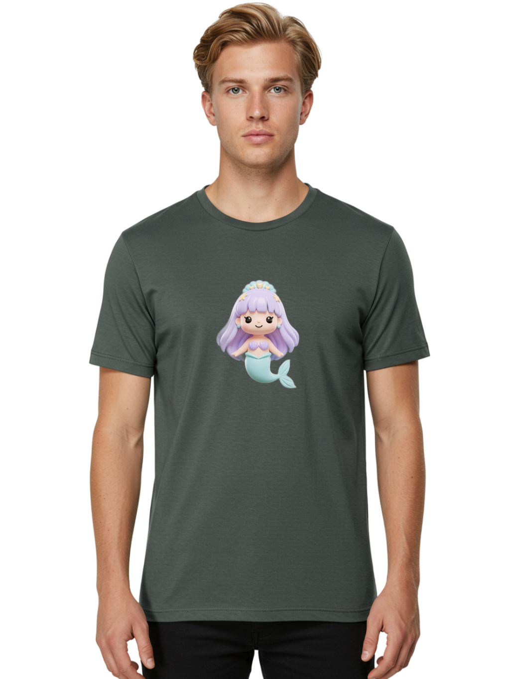 Mermaid-Figurine Men'S Graphic Tee, 100% Cotton, Comfortable Casual Summer Wear, Machine Washable, Vintage Camera, Old Camera, Antique Camera, Black Camera, Classic Photography, Photography Equipment, Nostalgic Device, Film Camera, Camera Art Baj102