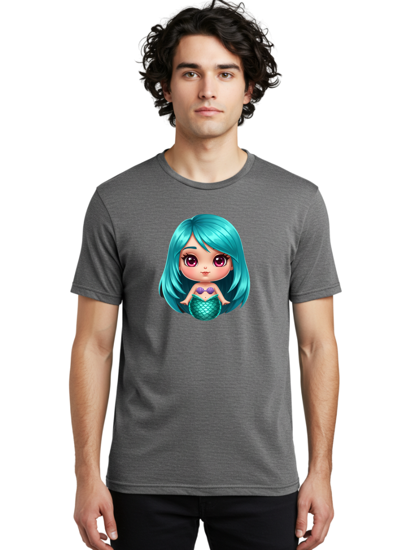 Mermaid-Girl-2 Men'S Graphic Tee, 100% Cotton, Comfortable Casual Summer Wear, Machine Washable, Vintage Camera, Old Camera, Antique Camera, Black Camera, Classic Photography, Photography Equipment, Nostalgic Device, Film Camera, Camera Art Baj104