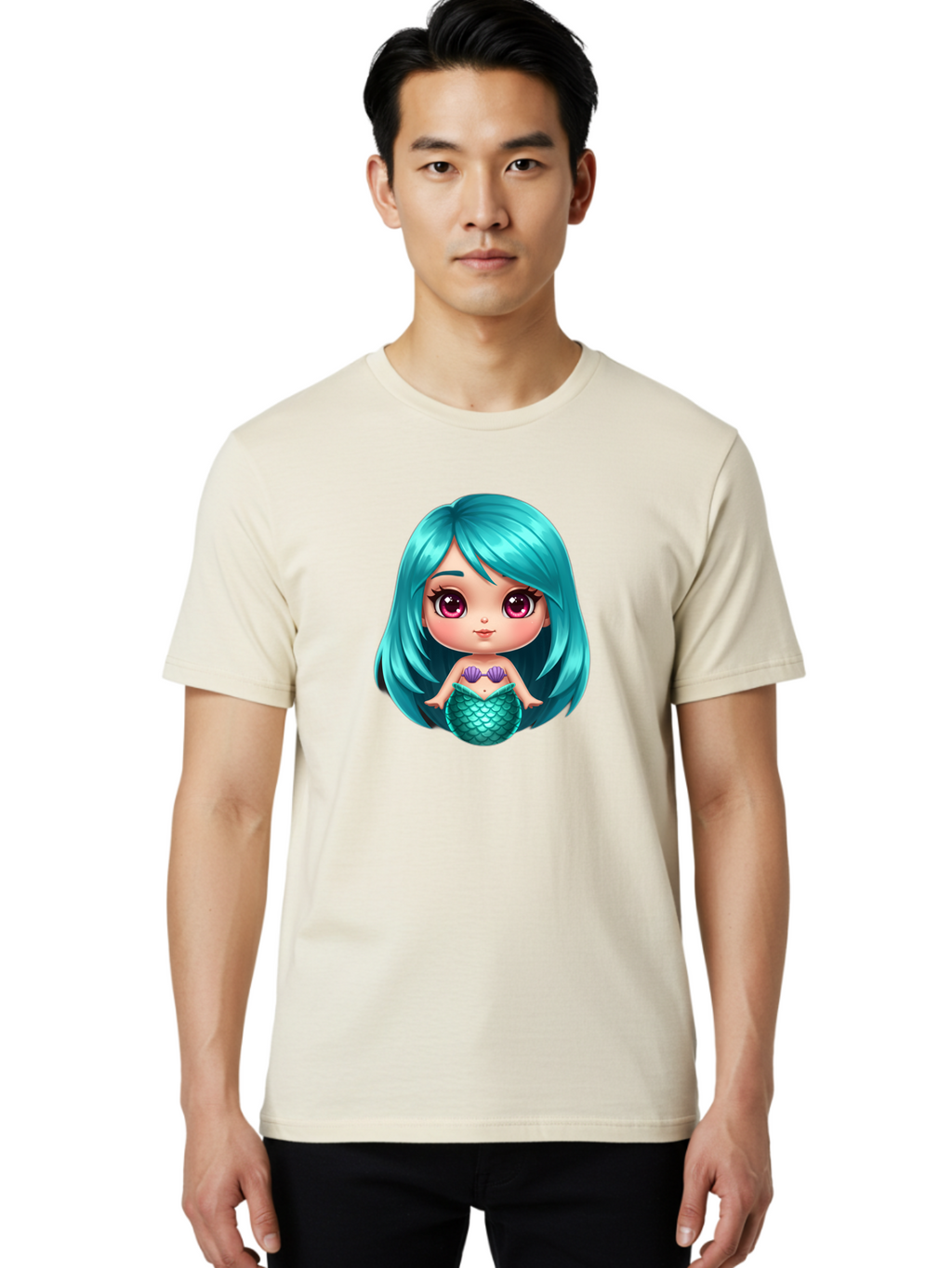 Mermaid-Girl-2 Men'S Graphic Tee, 100% Cotton, Comfortable Casual Summer Wear, Machine Washable, Vintage Camera, Old Camera, Antique Camera, Black Camera, Classic Photography, Photography Equipment, Nostalgic Device, Film Camera, Camera Art Baj104