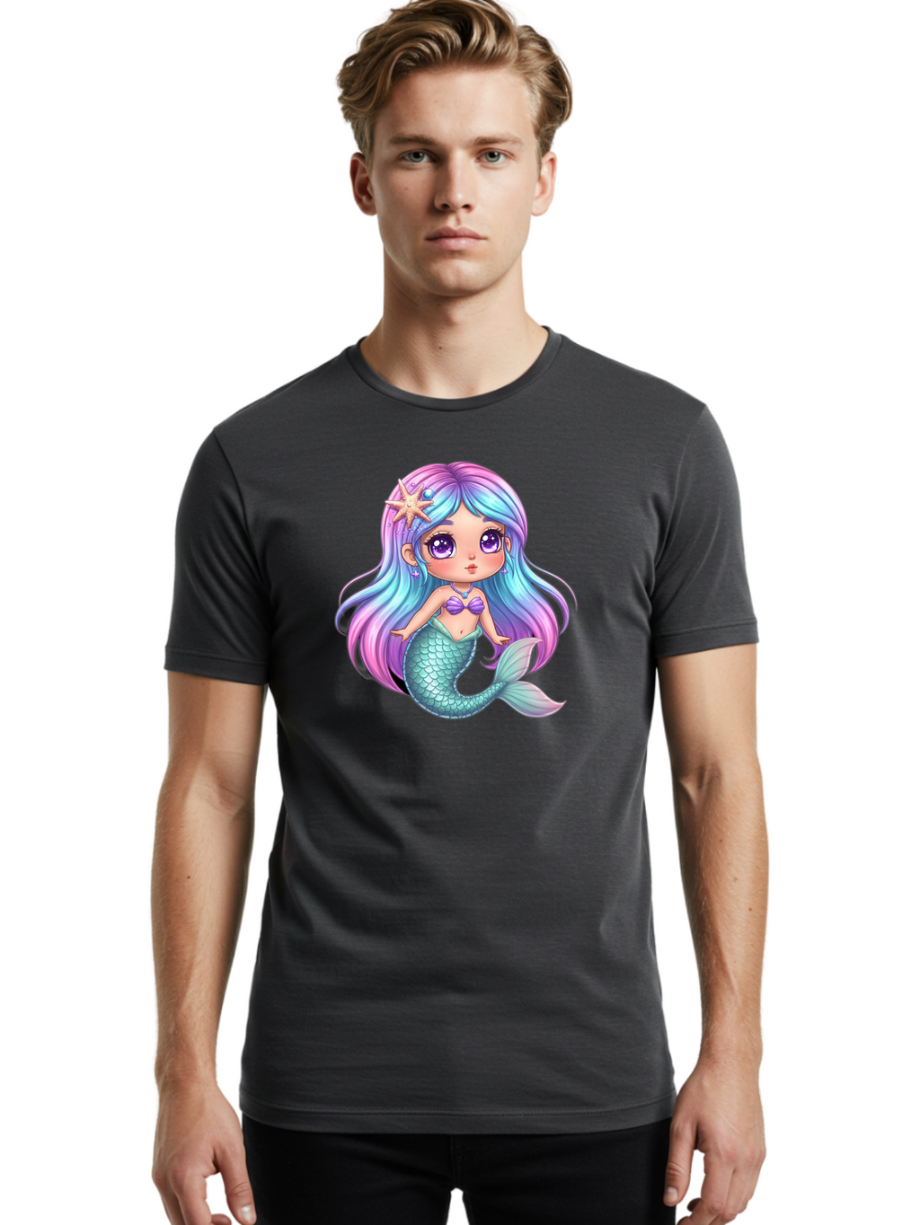 Mermaid-Girl Men'S Graphic Tee, 100% Cotton, Comfortable Casual Summer Wear, Machine Washable, Vintage Camera, Old Camera, Antique Camera, Black Camera, Classic Photography, Photography Equipment, Nostalgic Device, Film Camera, Camera Art Baj106
