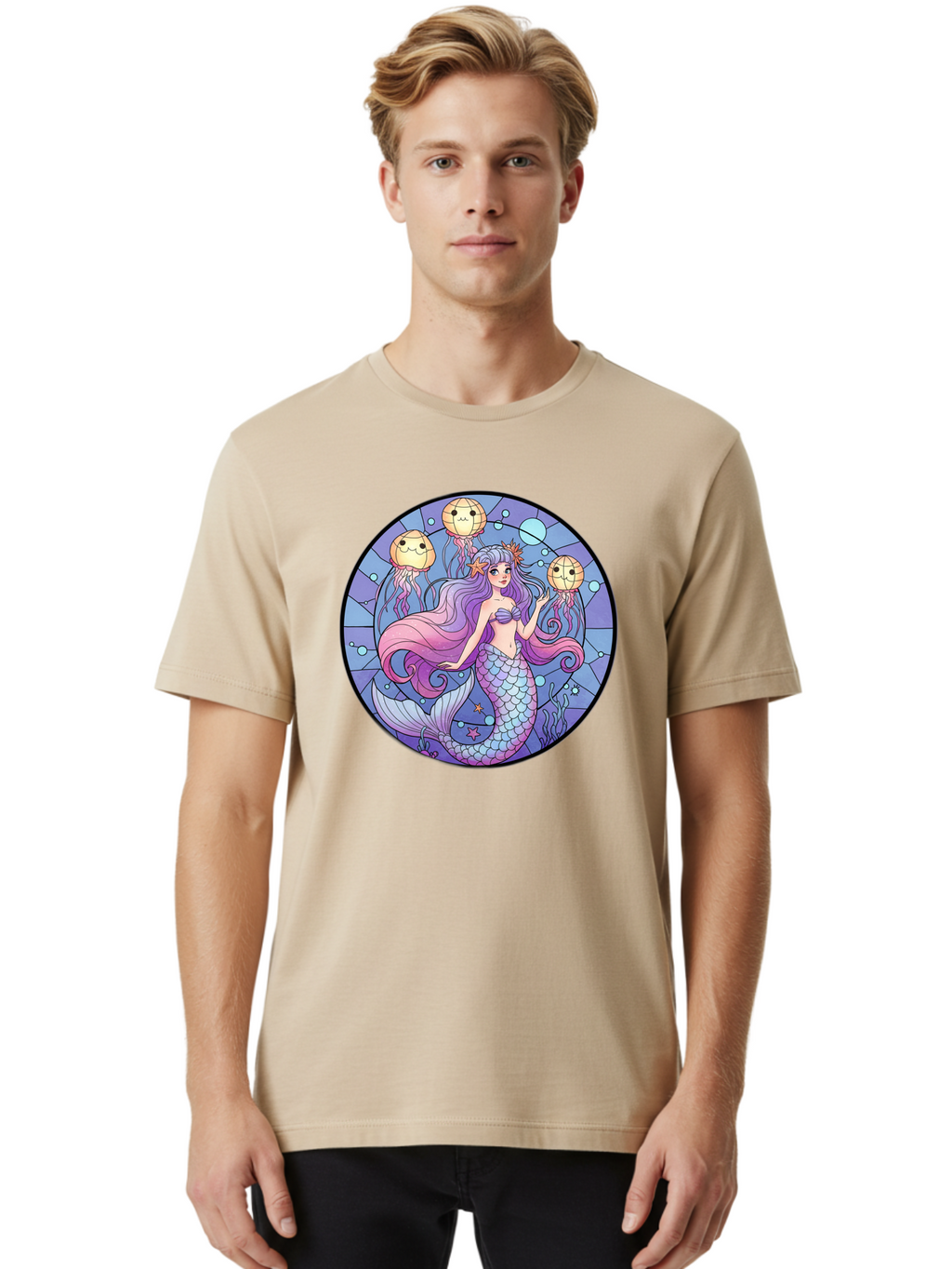 Mermaid-With-Jellyfish Men'S Graphic Tee, 100% Cotton, Comfortable Casual Summer Wear, Machine Washable, Vintage Camera, Old Camera, Antique Camera, Black Camera, Classic Photography, Photography Equipment, Nostalgic Device, Film Camera, Baj111