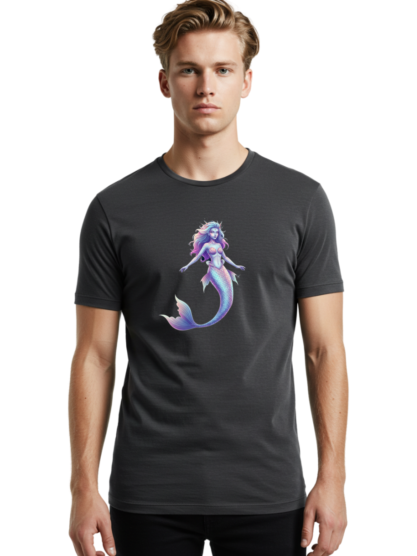 Mermaid Men'S Graphic Tee, 100% Cotton, Comfortable Casual Summer Wear, Machine Washable, Vintage Camera, Old Camera, Antique Camera, Black Camera, Classic Photography, Photography Equipment, Nostalgic Device, Film Camera, Camera Art Baj115