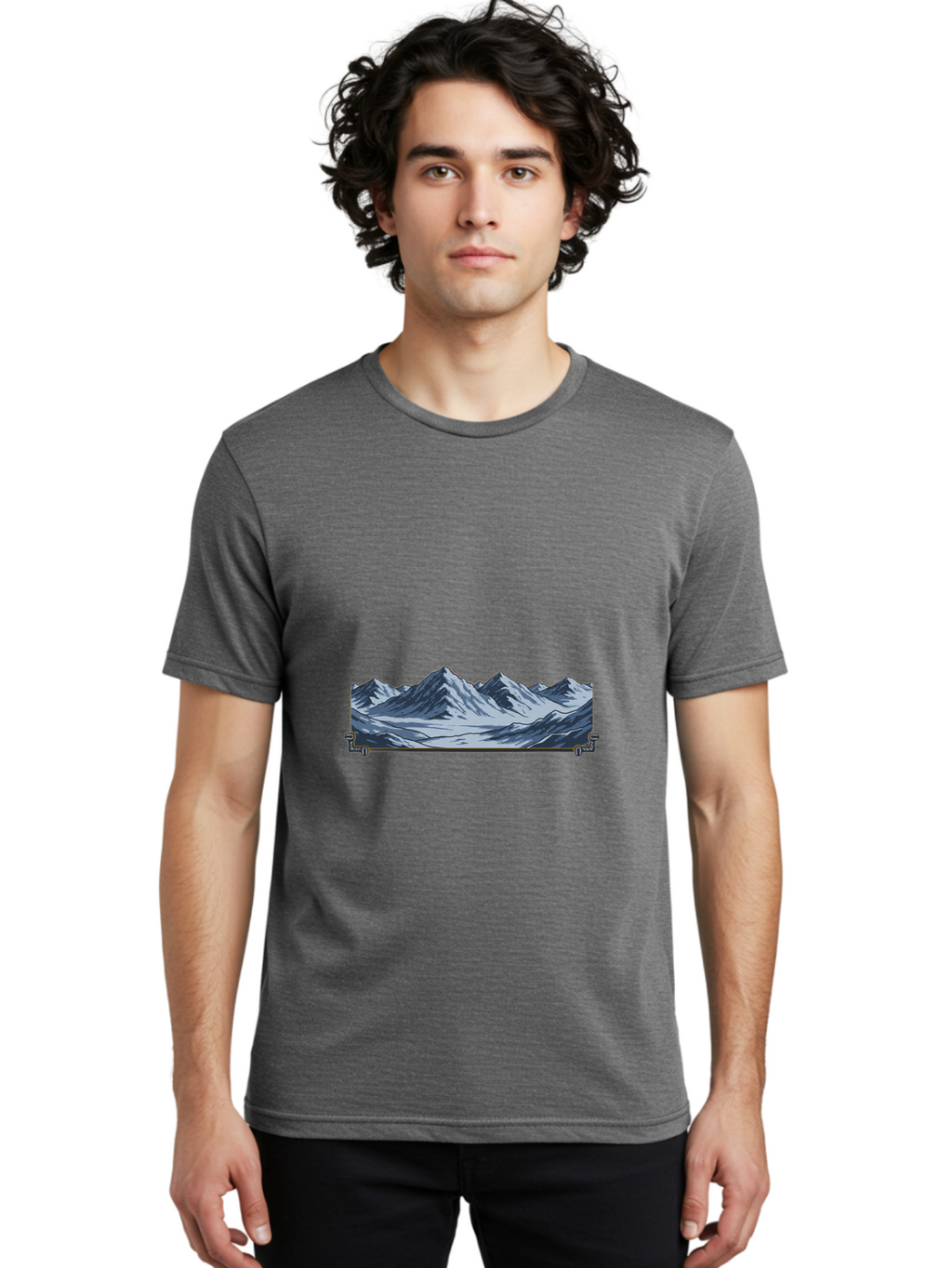 Mountain-Range Men'S Graphic Tee, 100% Cotton, Comfortable Casual Summer Wear, Machine Washable, Vintage Camera, Old Camera, Antique Camera, Black Camera, Classic Photography, Photography Equipment, Nostalgic Device, Film Camera, Camera Art Baj122