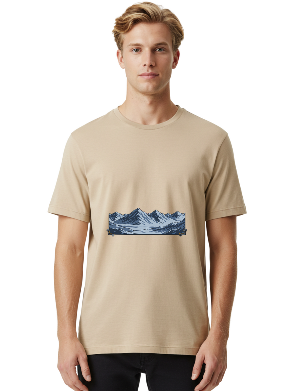 Mountain-Range Men'S Graphic Tee, 100% Cotton, Comfortable Casual Summer Wear, Machine Washable, Vintage Camera, Old Camera, Antique Camera, Black Camera, Classic Photography, Photography Equipment, Nostalgic Device, Film Camera, Camera Art Baj122
